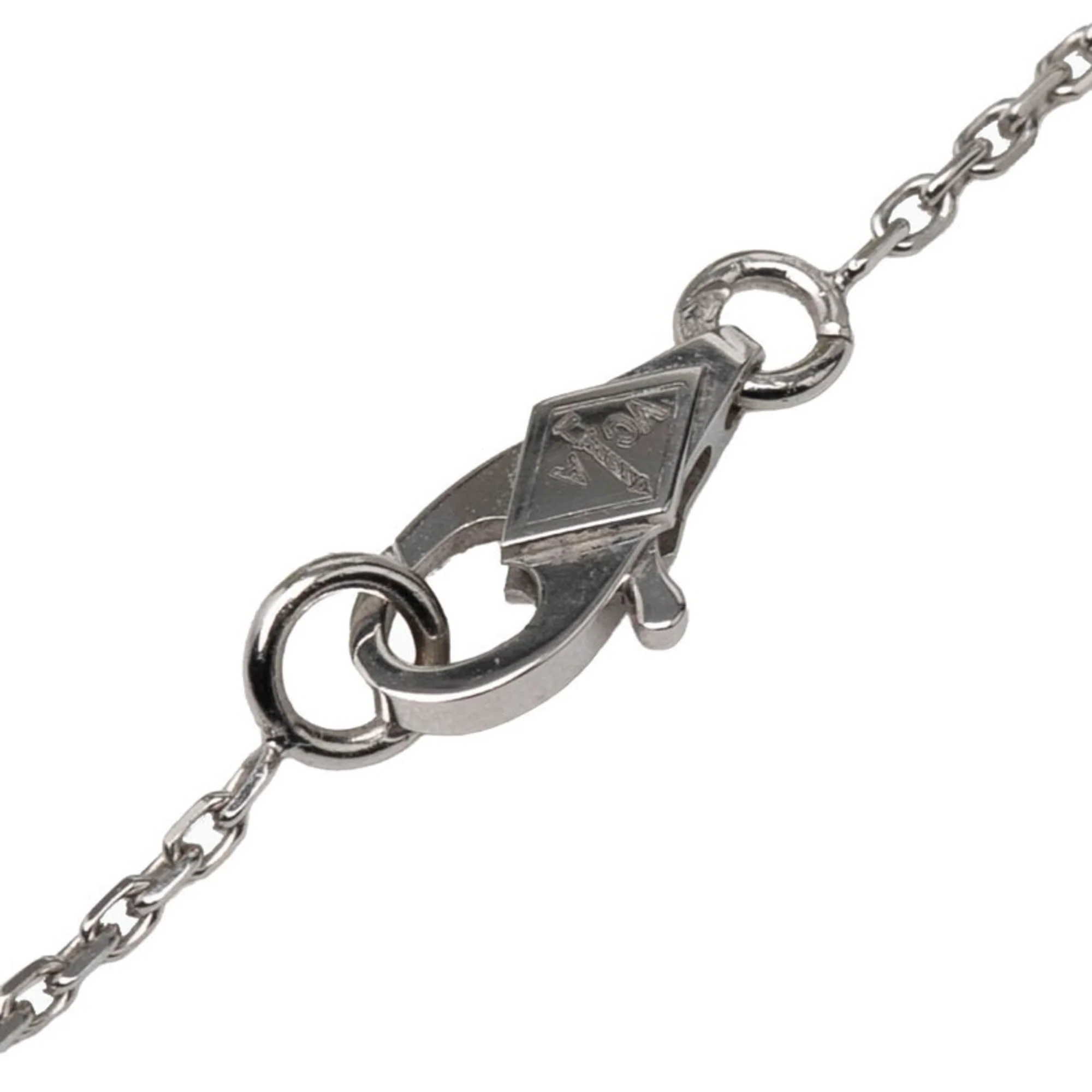 Pendant Necklace 18K White Gold Mini with Diamond - Image 2