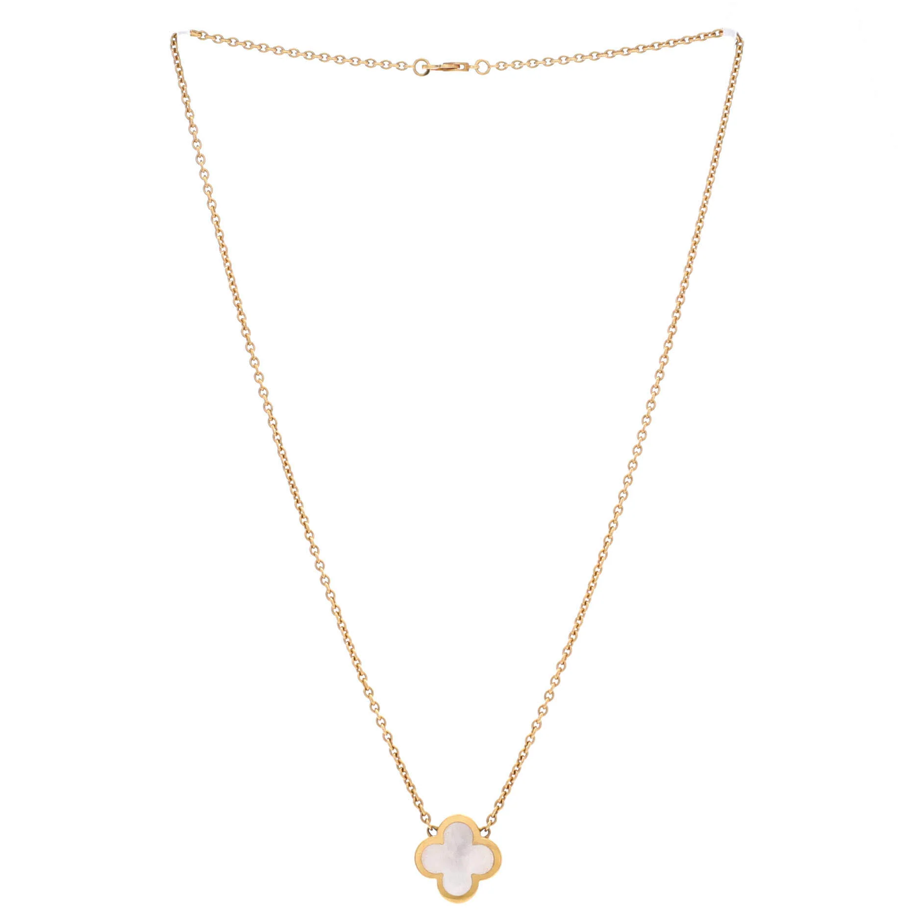 Pure Alhambra Pendant Necklace 18K Yellow Gold and Mother of Pearl - Image 2