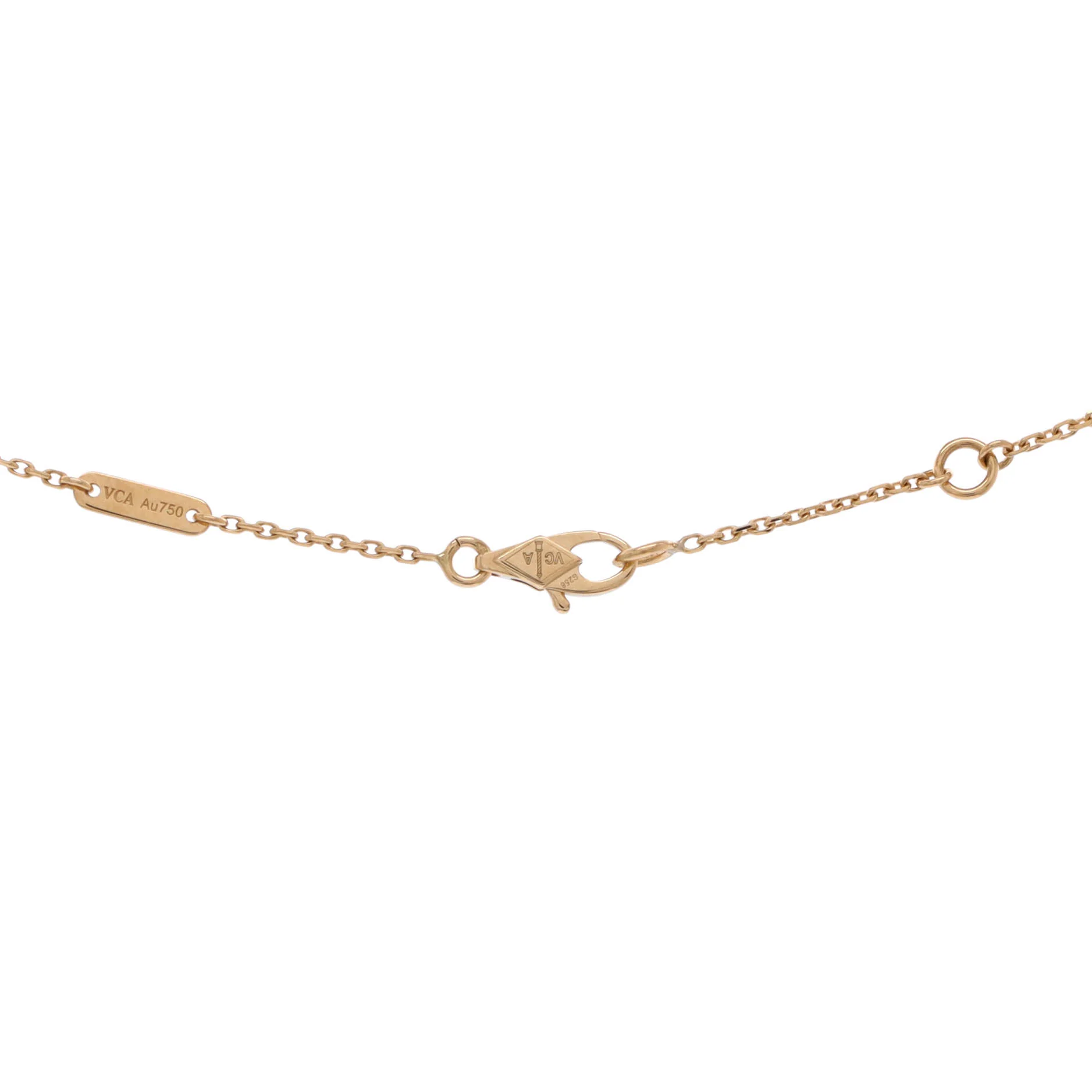Sweet Alhambra Butterfly Pendant Necklace 18K Yellow Gold and Mother of Pearl - Image 4
