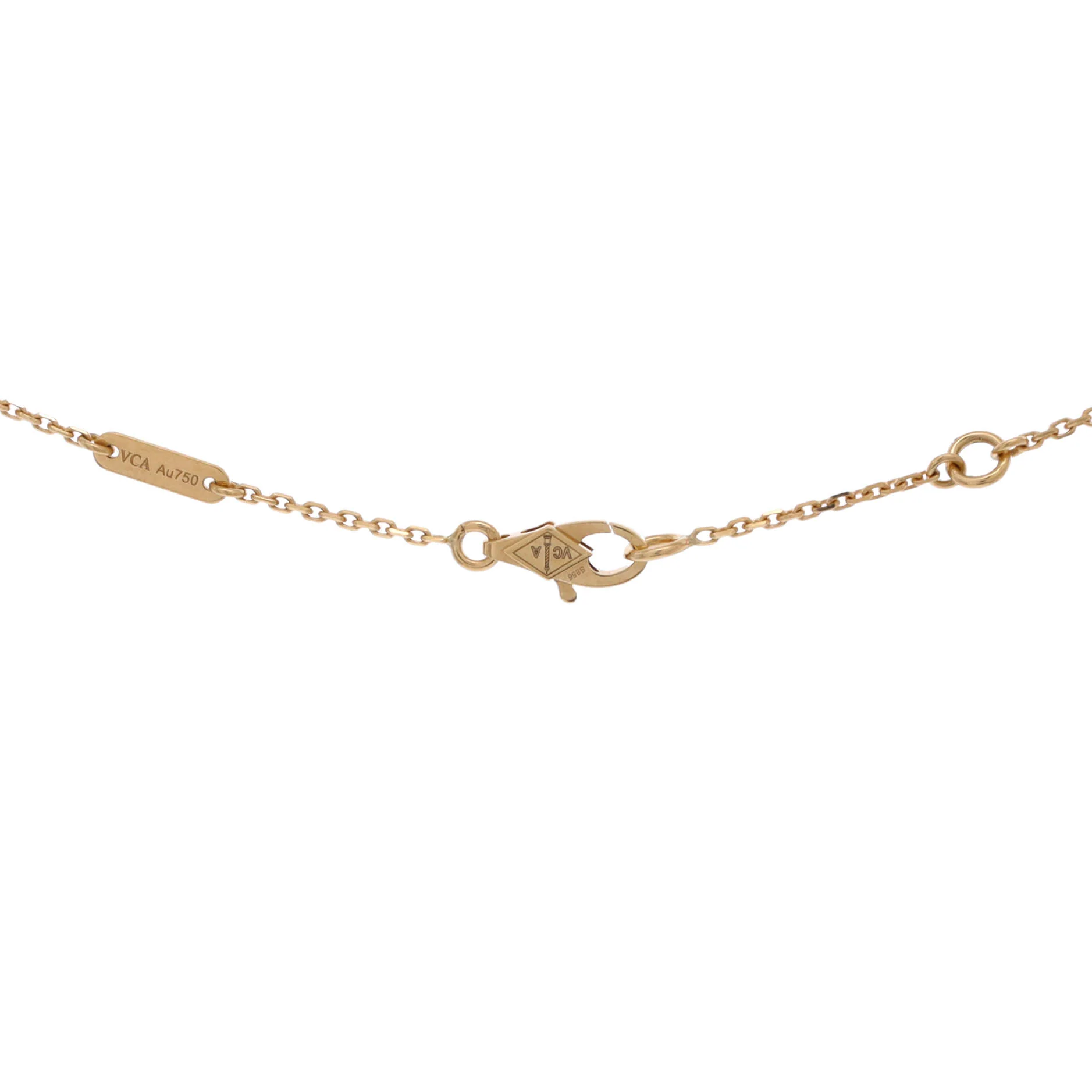 Sweet Alhambra Butterfly Pendant Necklace 18K Yellow Gold and Mother of Pearl - Image 4
