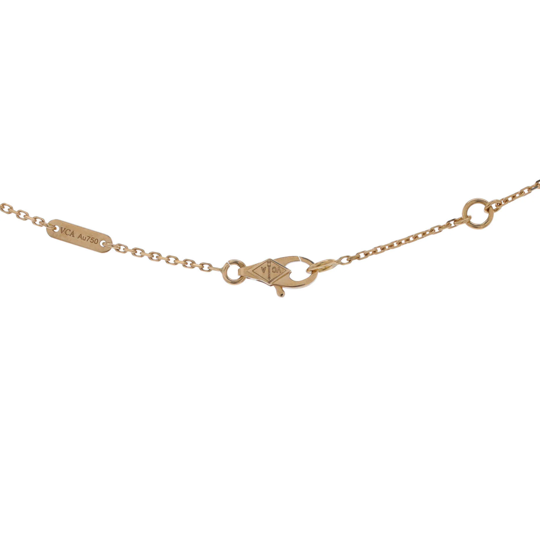 Sweet Alhambra Butterfly Pendant Necklace 18K Yellow Gold and Mother of Pearl - Image 4
