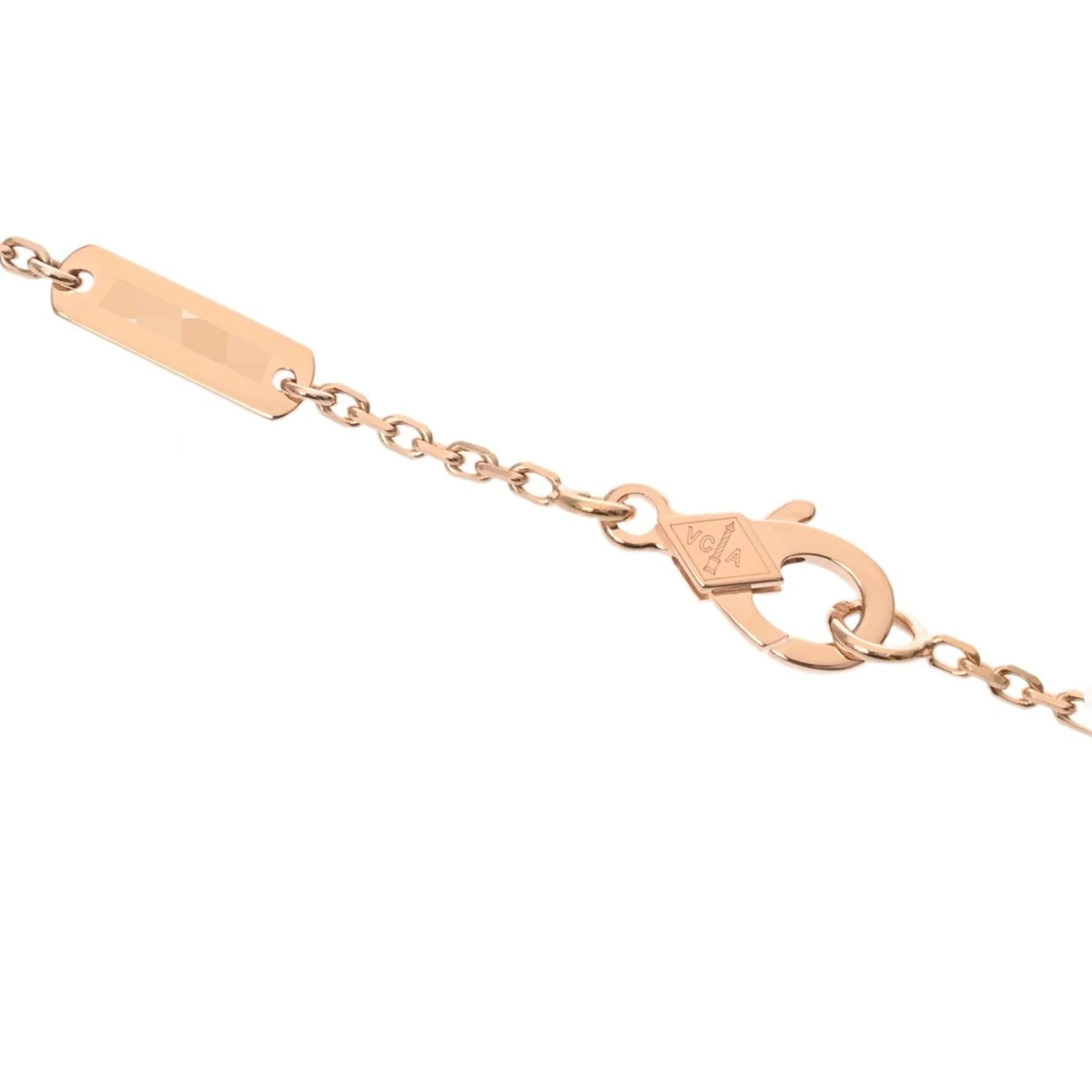 Vintage Alhambra Pendant Necklace 18K Rose Gold - Image 5