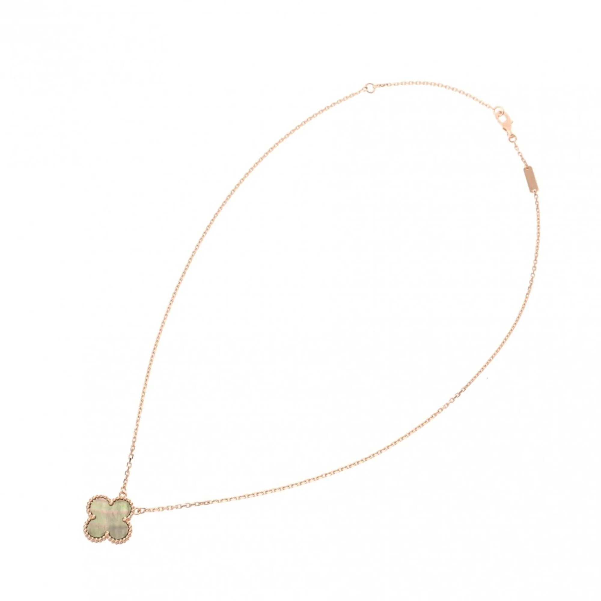 Vintage Alhambra Pendant Necklace 18K Rose Gold - Image 7