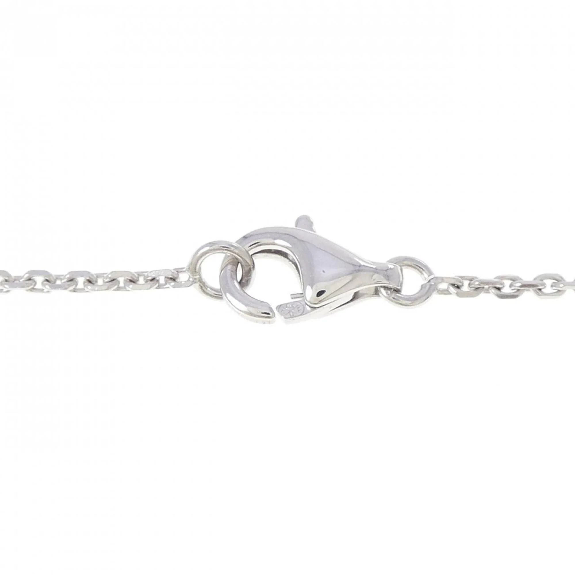 Vintage Alhambra Pendant Necklace 18K White Gold - Image 4