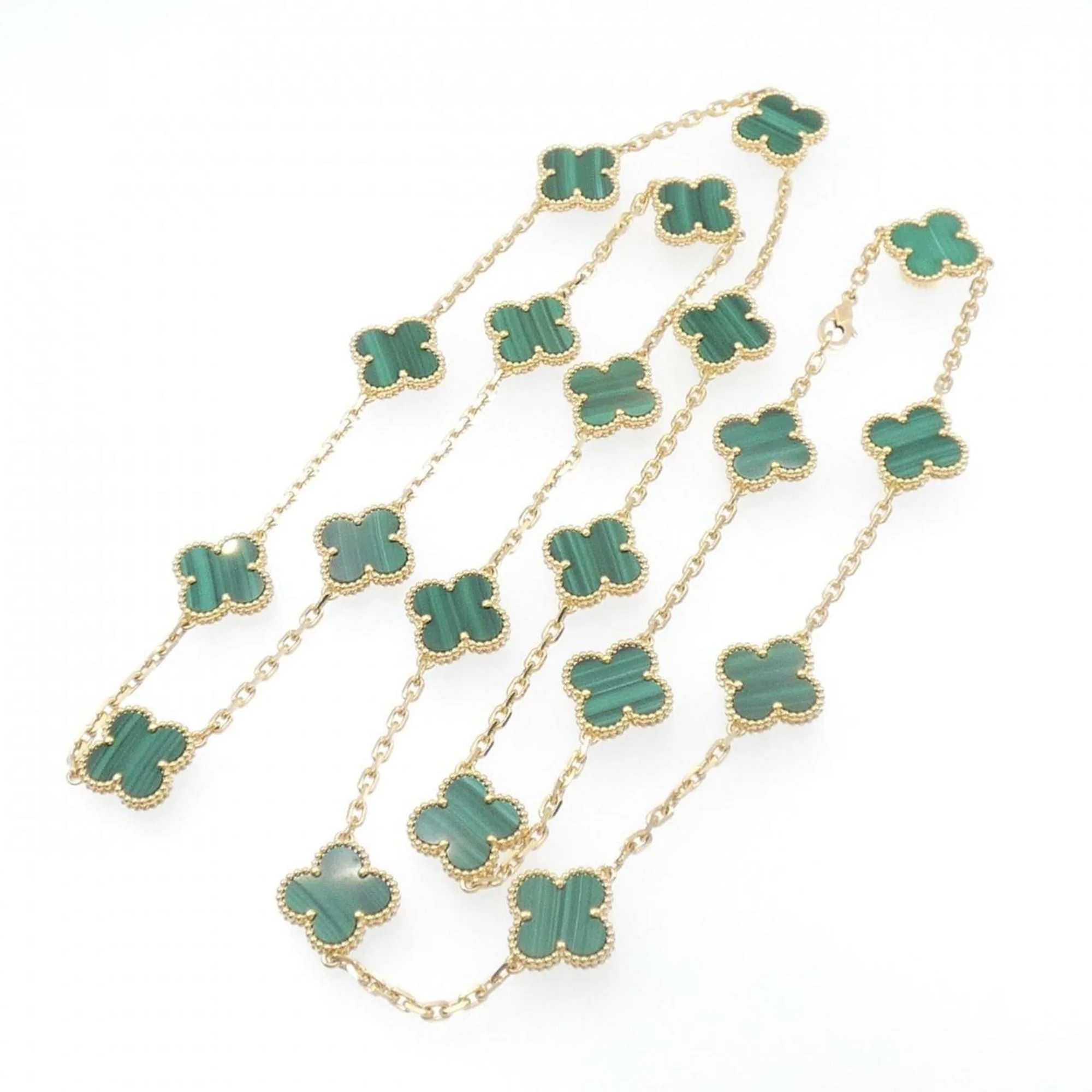 Vintage Alhambra Pendant Necklace 18K Yellow Gold - Image 5