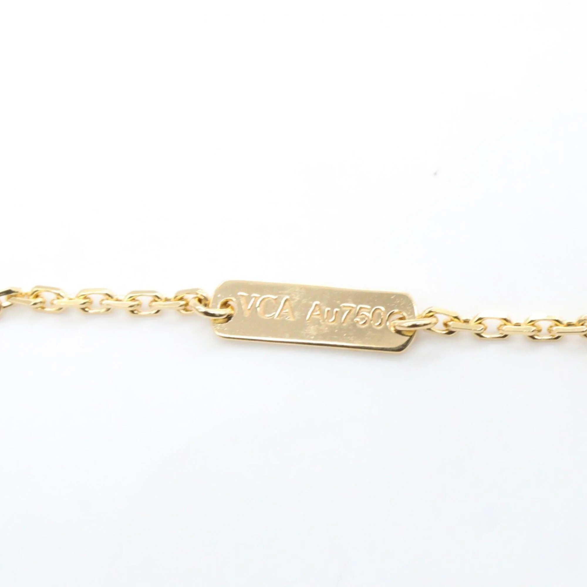 Vintage Alhambra Pendant Necklace 18K Yellow Gold - Image 3
