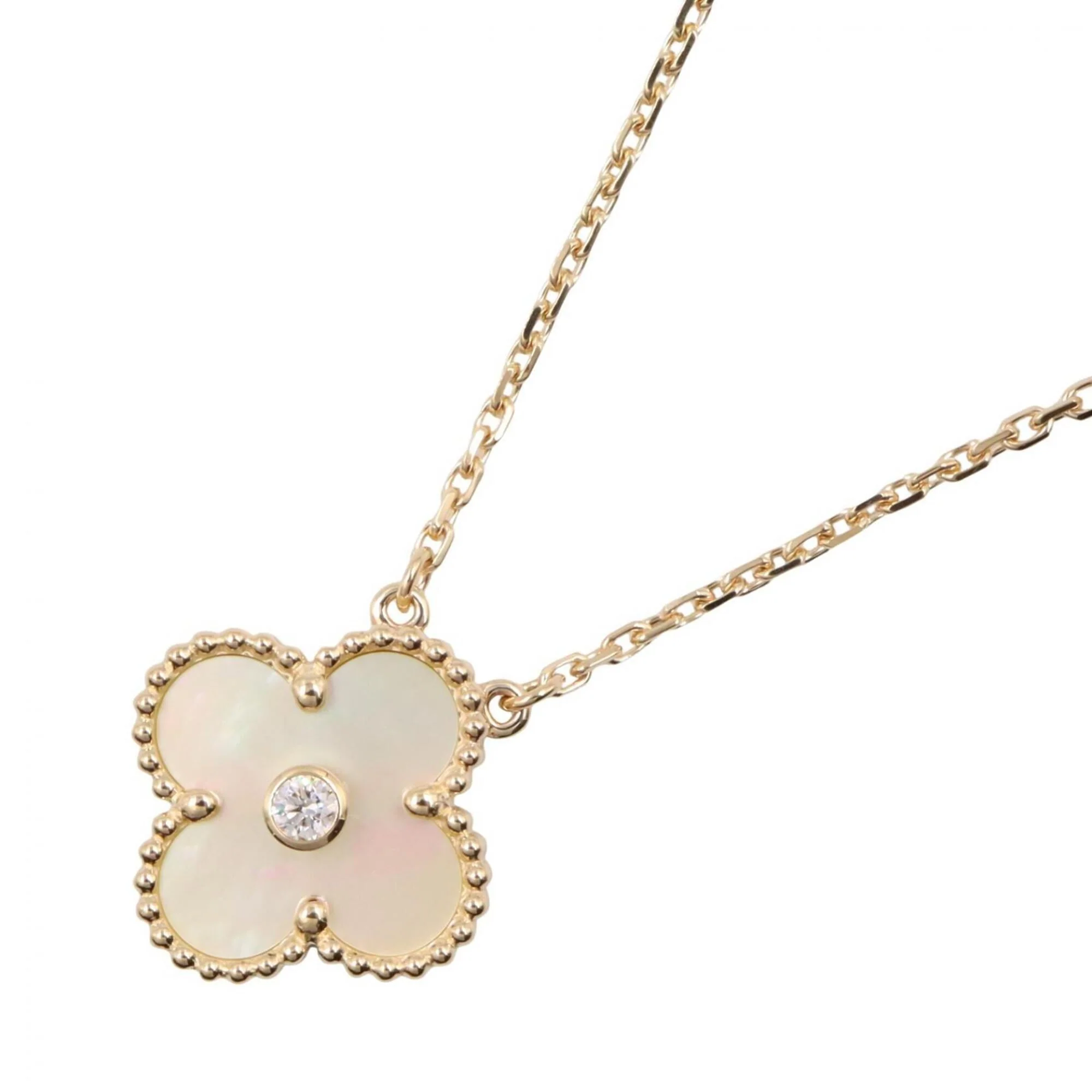 Vintage Alhambra Pendant Necklace 18K Yellow Gold