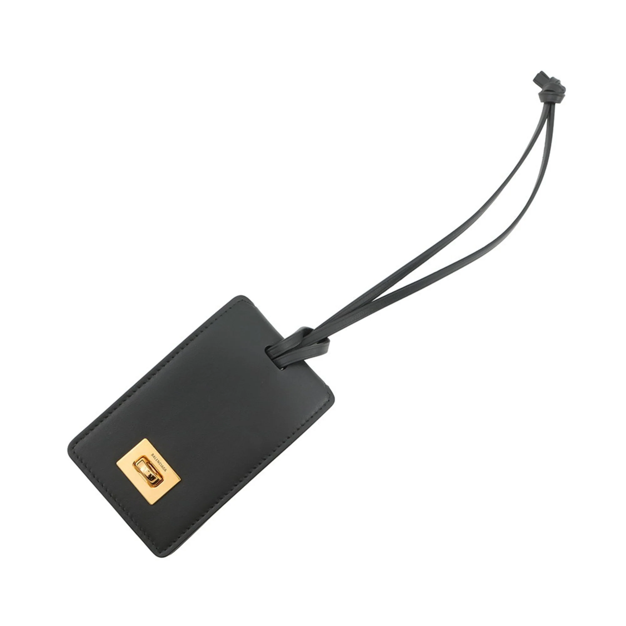 Charm Leather Black Handbag Charm
