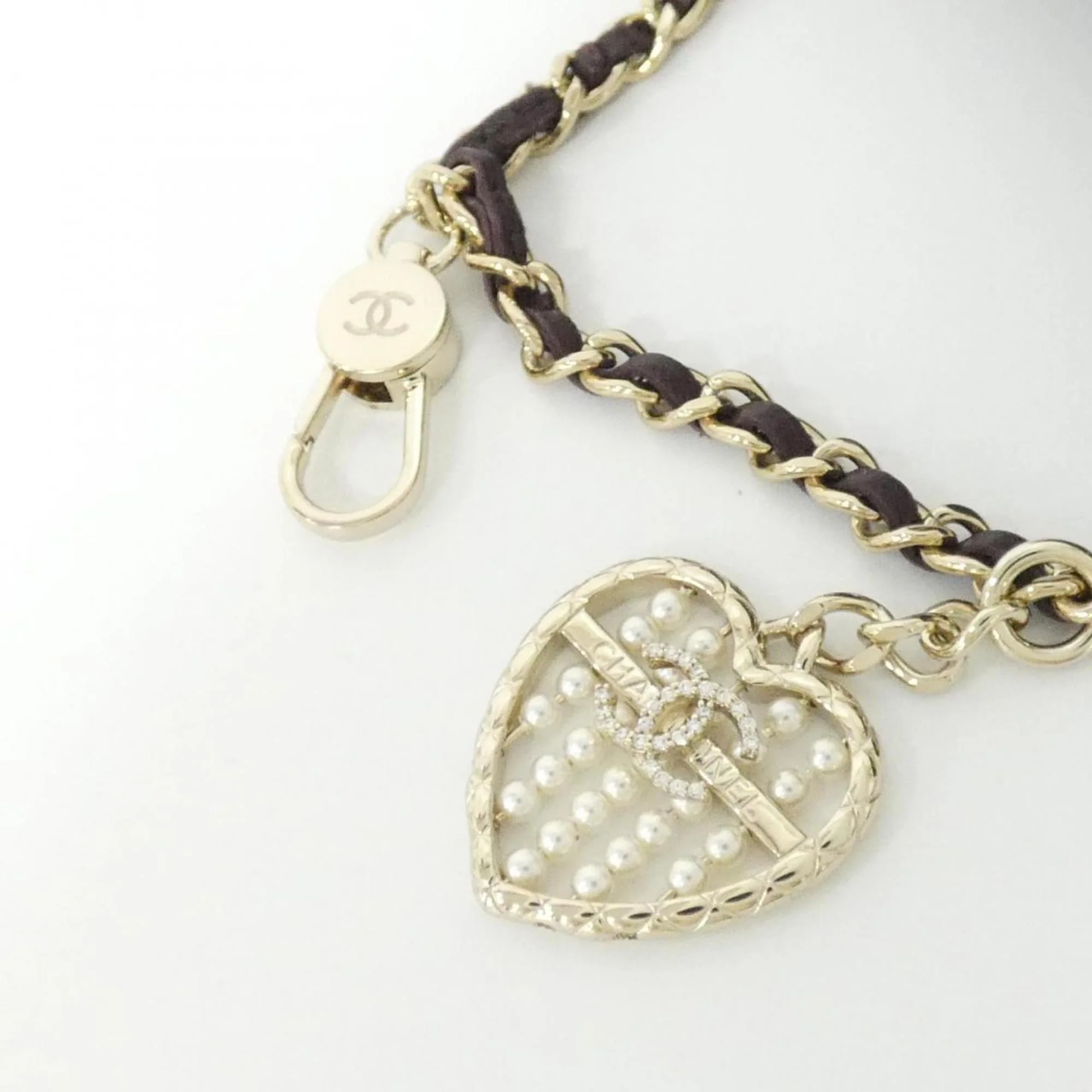 Charm Leather Brown and Gold Handbag Charm - Image 4