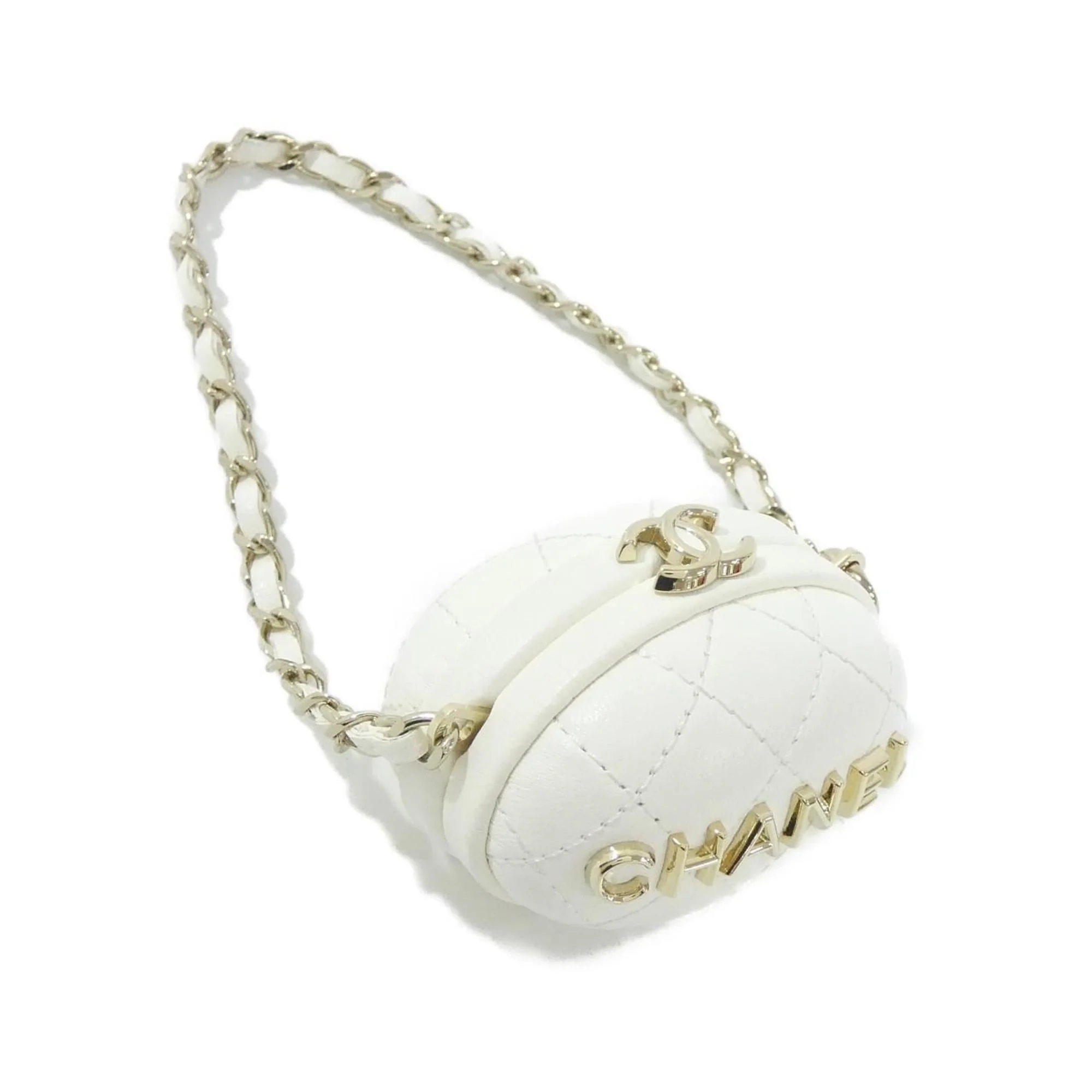 Handbag Charm Leather White
