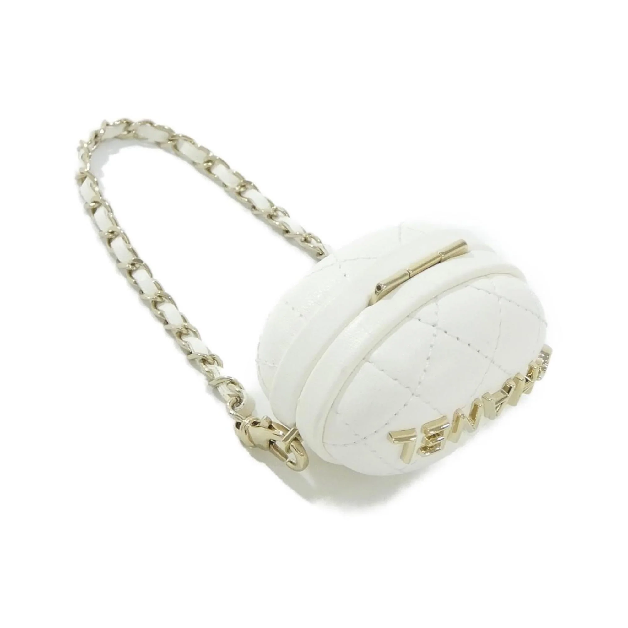 Handbag Charm Leather White - Image 2