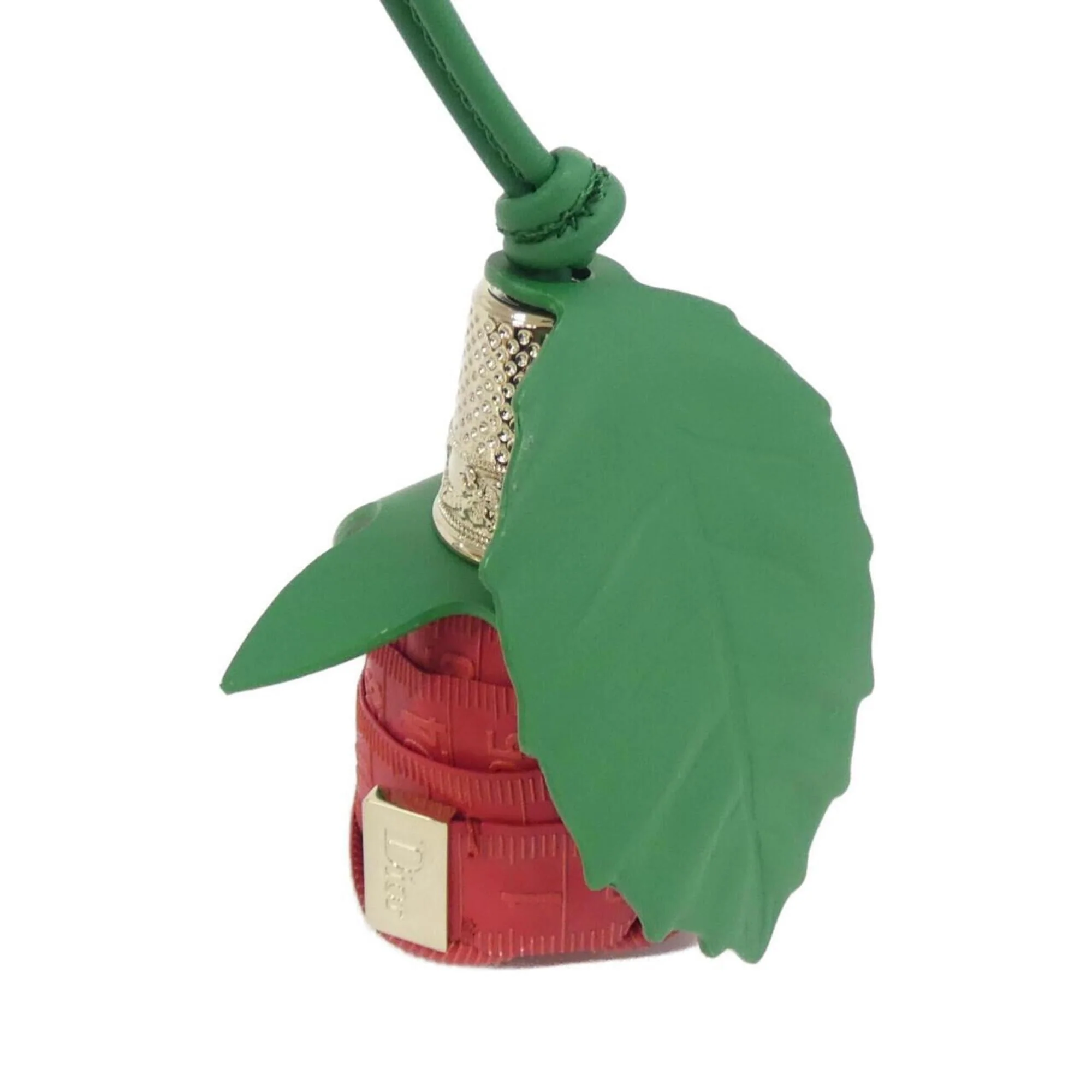 Charm Leather Green and Red Handbag Charm - Image 2