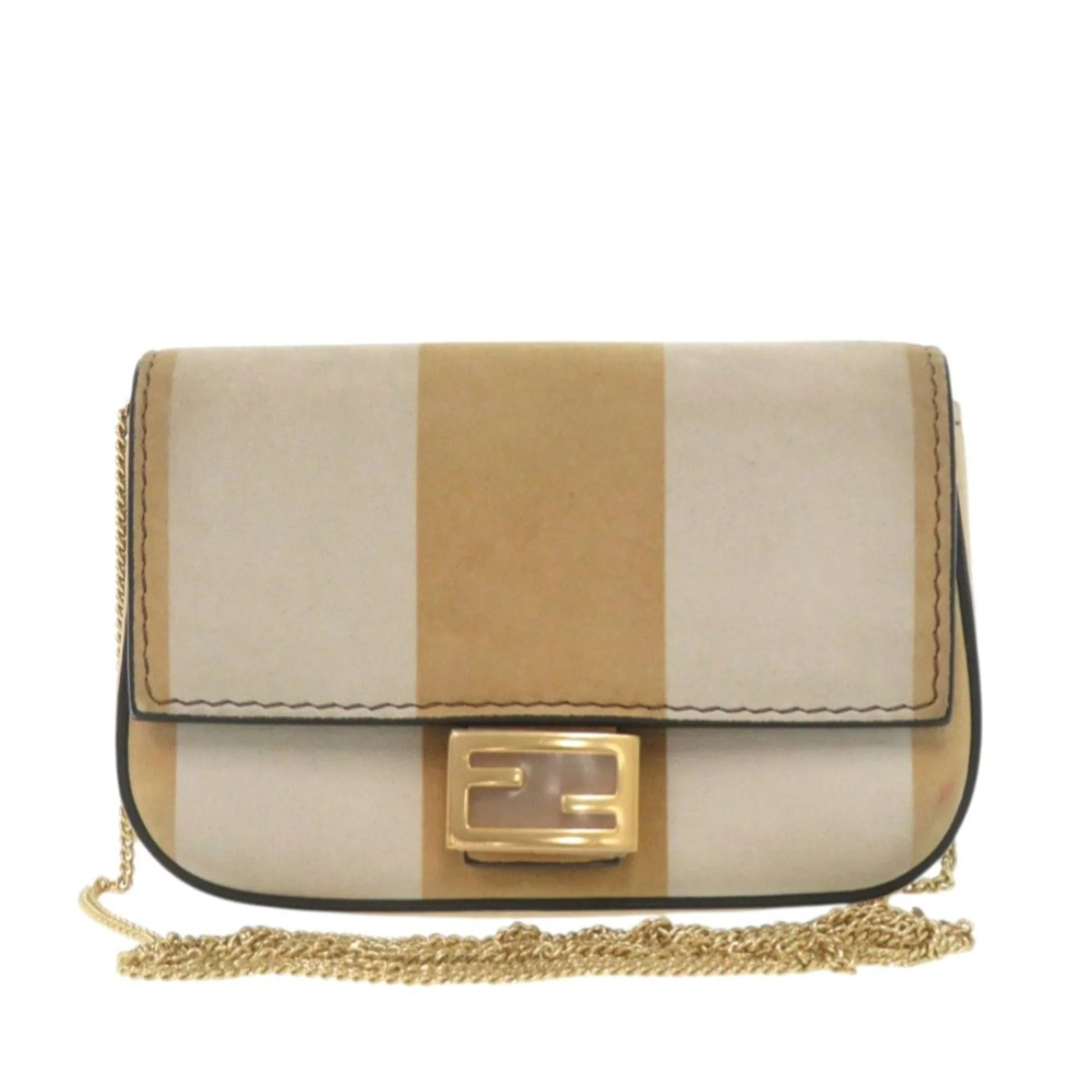 Charm Leather Beige Mini Handbag Charm