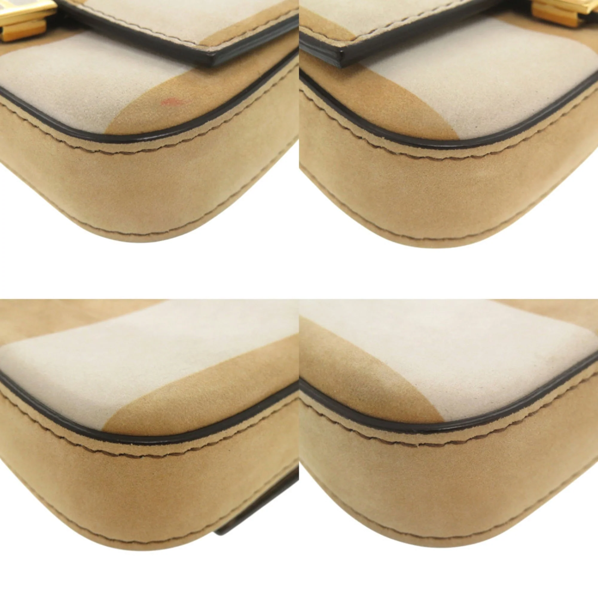 Charm Leather Beige Mini Handbag Charm - Image 3