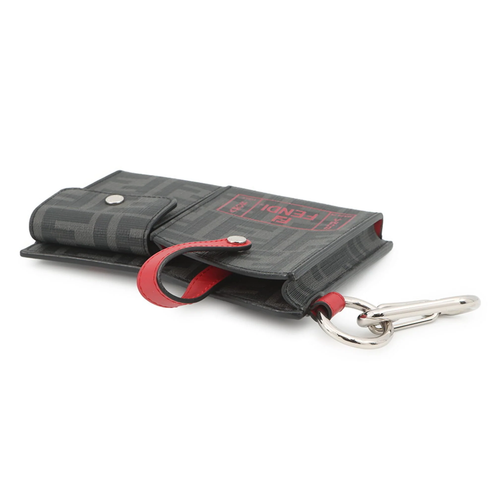 Pouch Pocket Charm Gray Leather Handbag Charm - Image 2