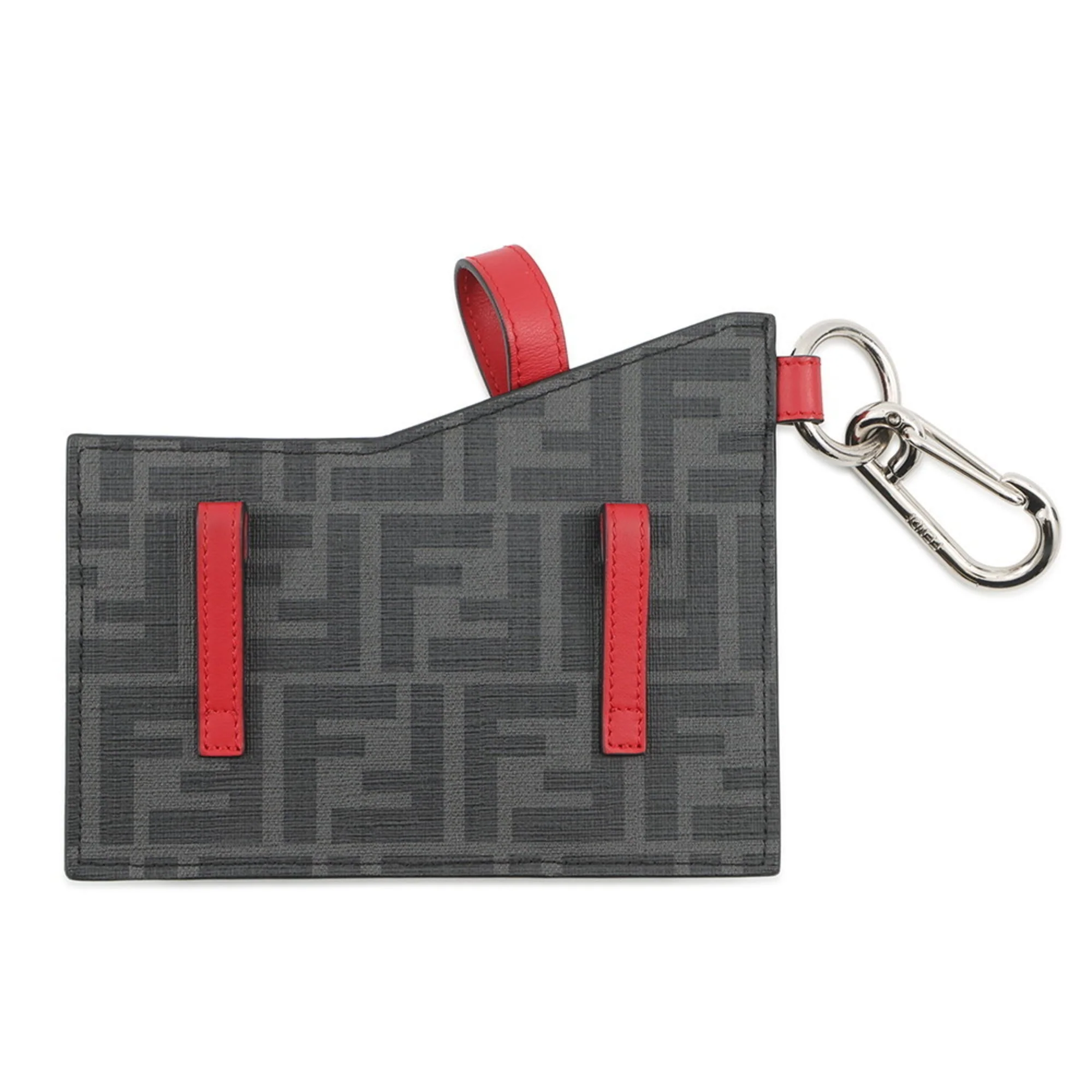 Pouch Pocket Charm Gray Leather Handbag Charm - Image 3
