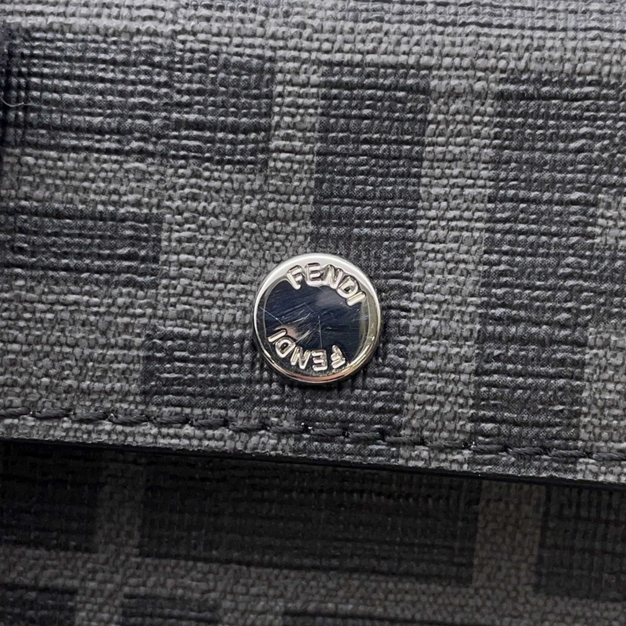 Pouch Pocket Charm Gray Leather Handbag Charm - Image 6
