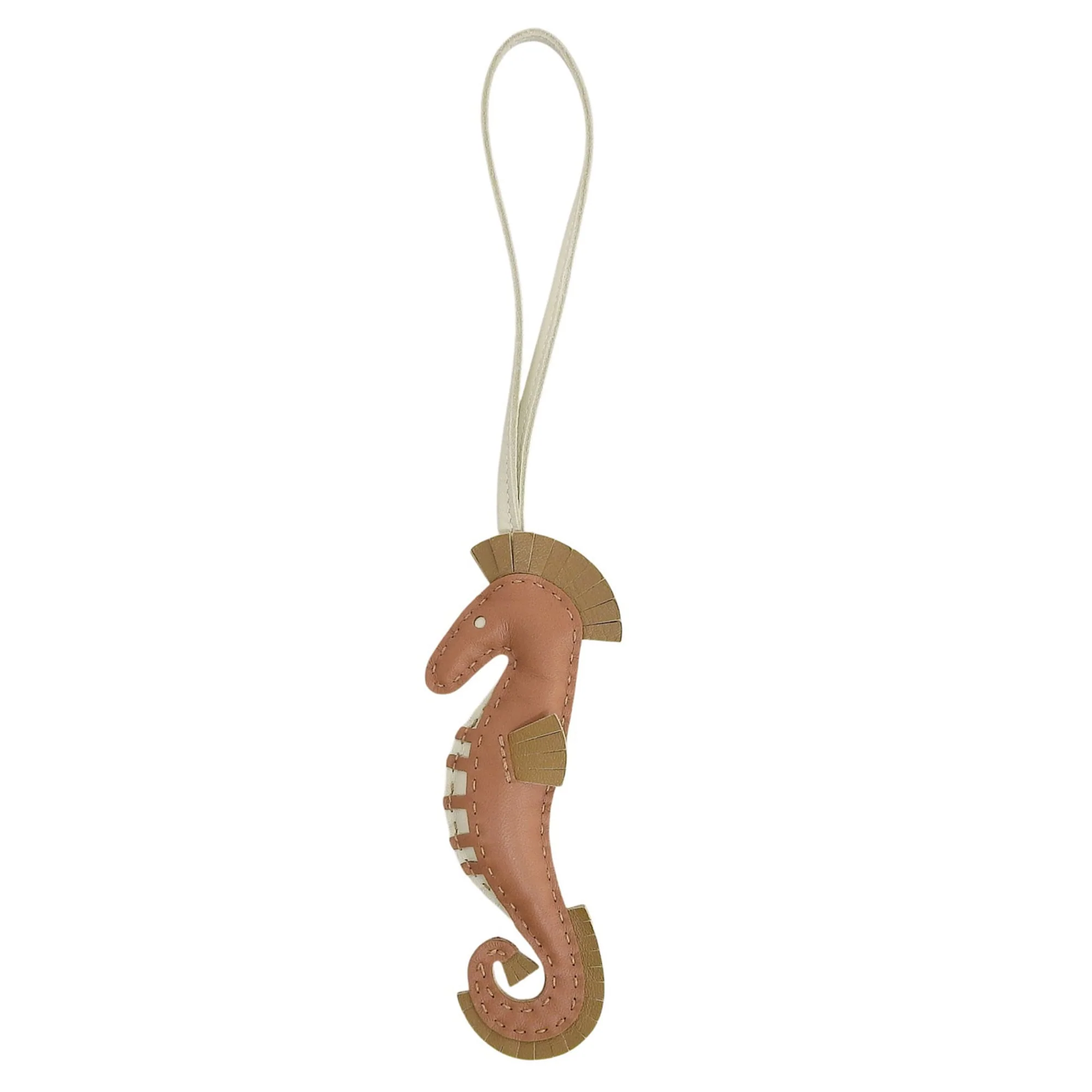 Bag Charm Agneau Milo Brown Kraft Handbag Charm