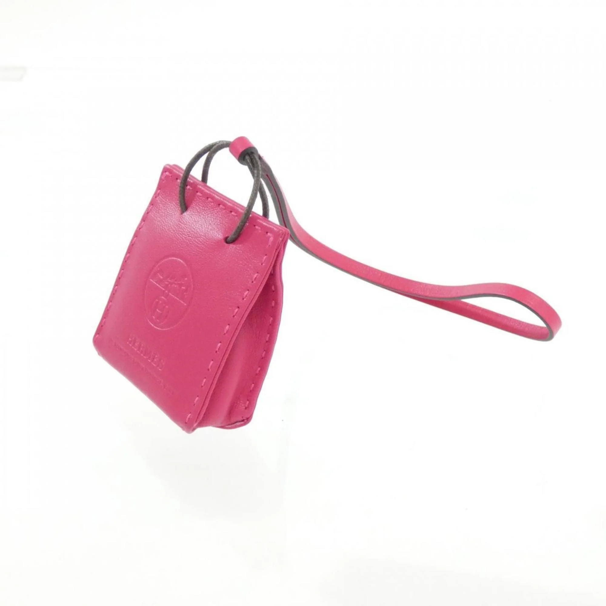 Bag Charm Agneau Milo Pink Handbag Charm - Image 3