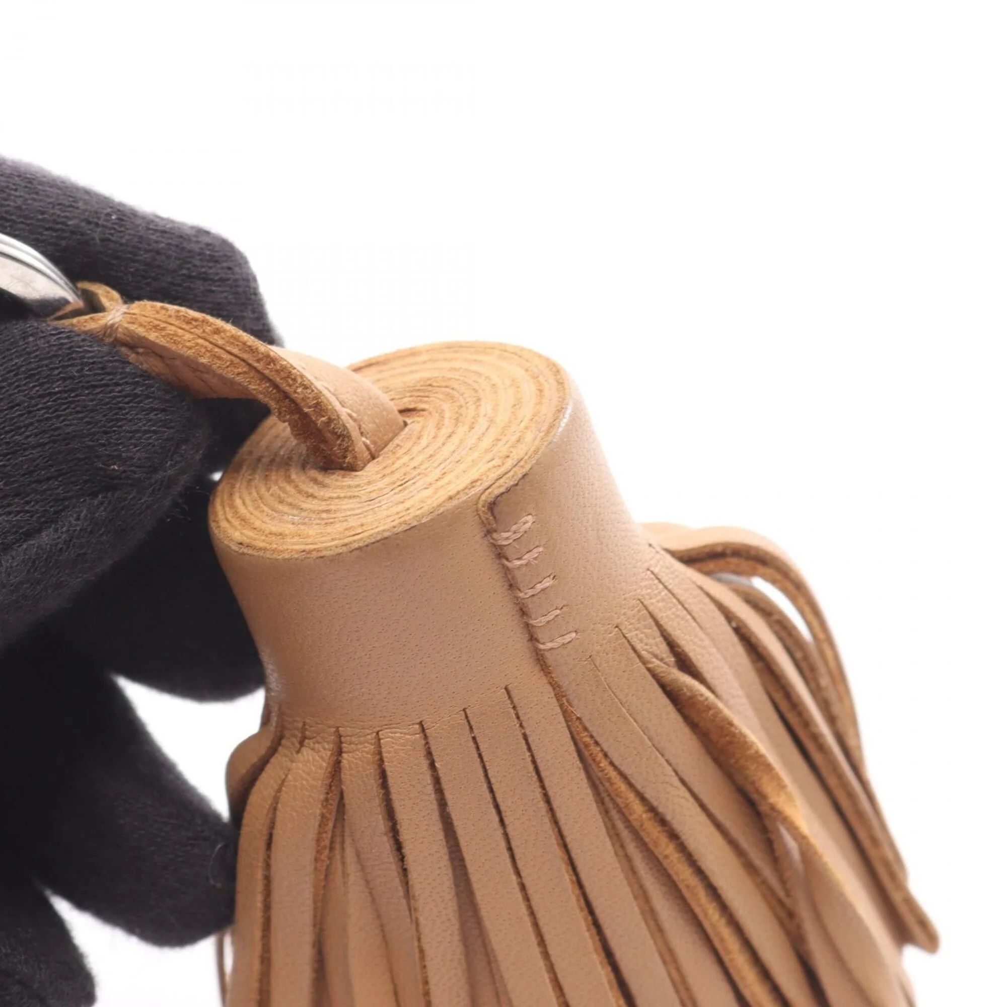 Charm Agneau Milo and Leather Brown Handbag Charm - Image 6