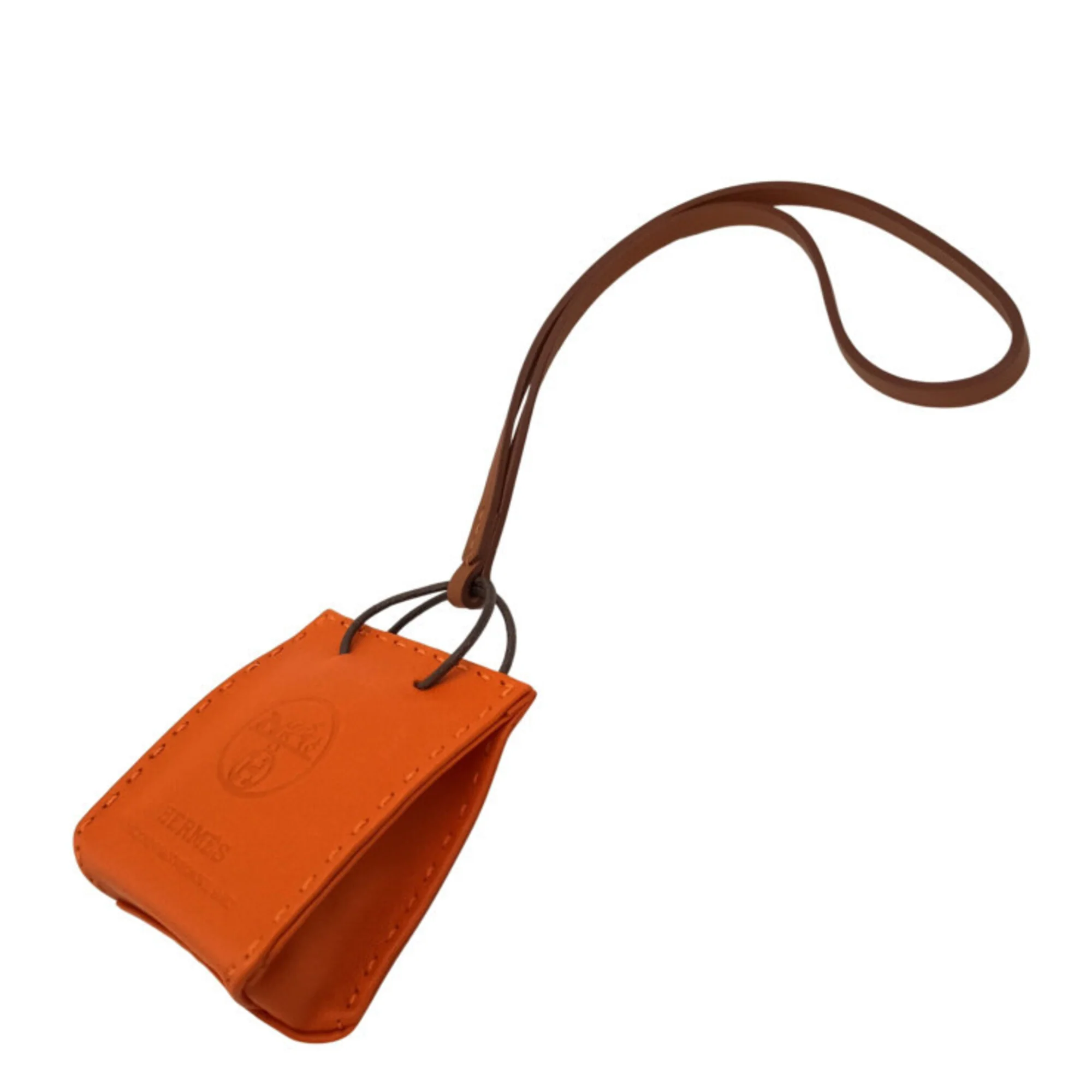 Charm Agneau Milo Orange Handbag Charm - Image 2