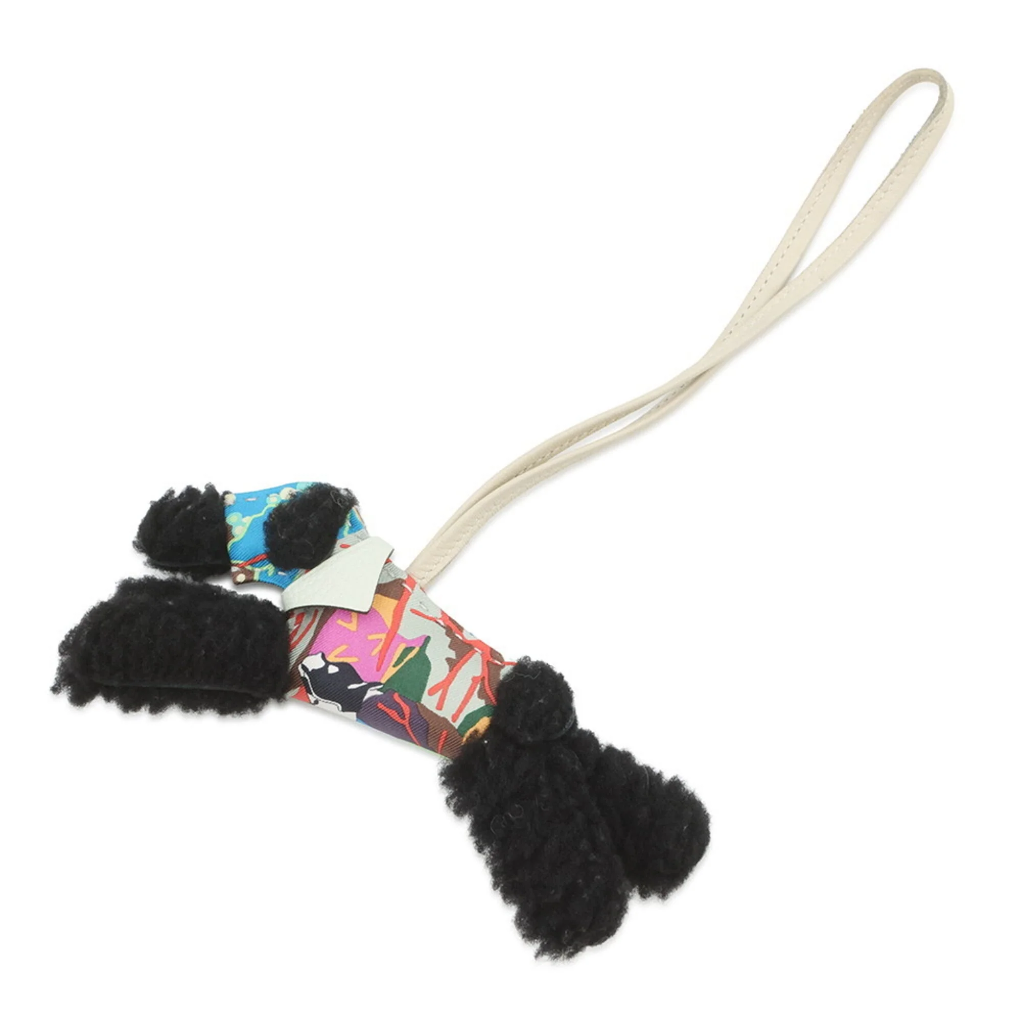 Charm Leather Black Handbag Charm