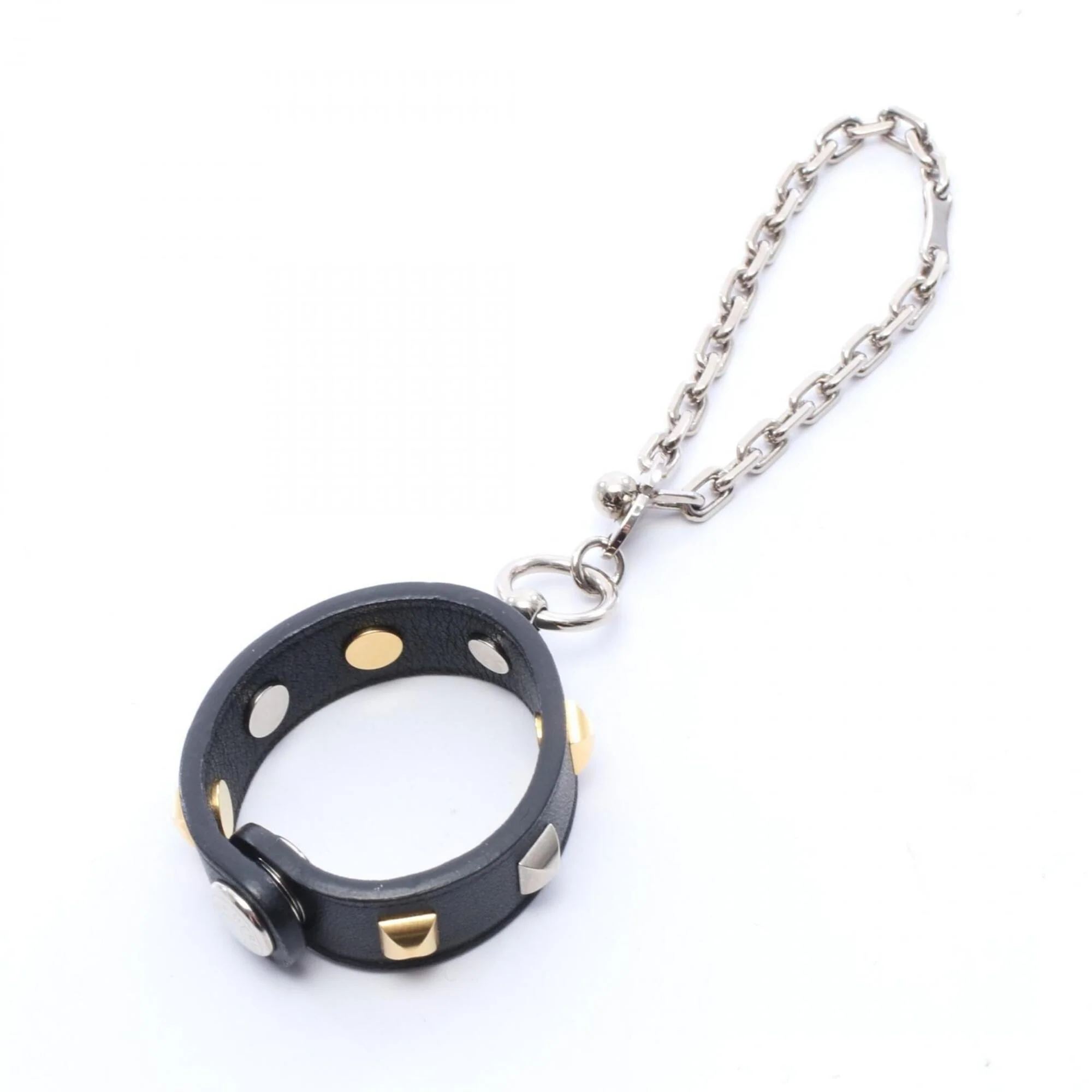 Handbag Charm Leather and Gold and Metal