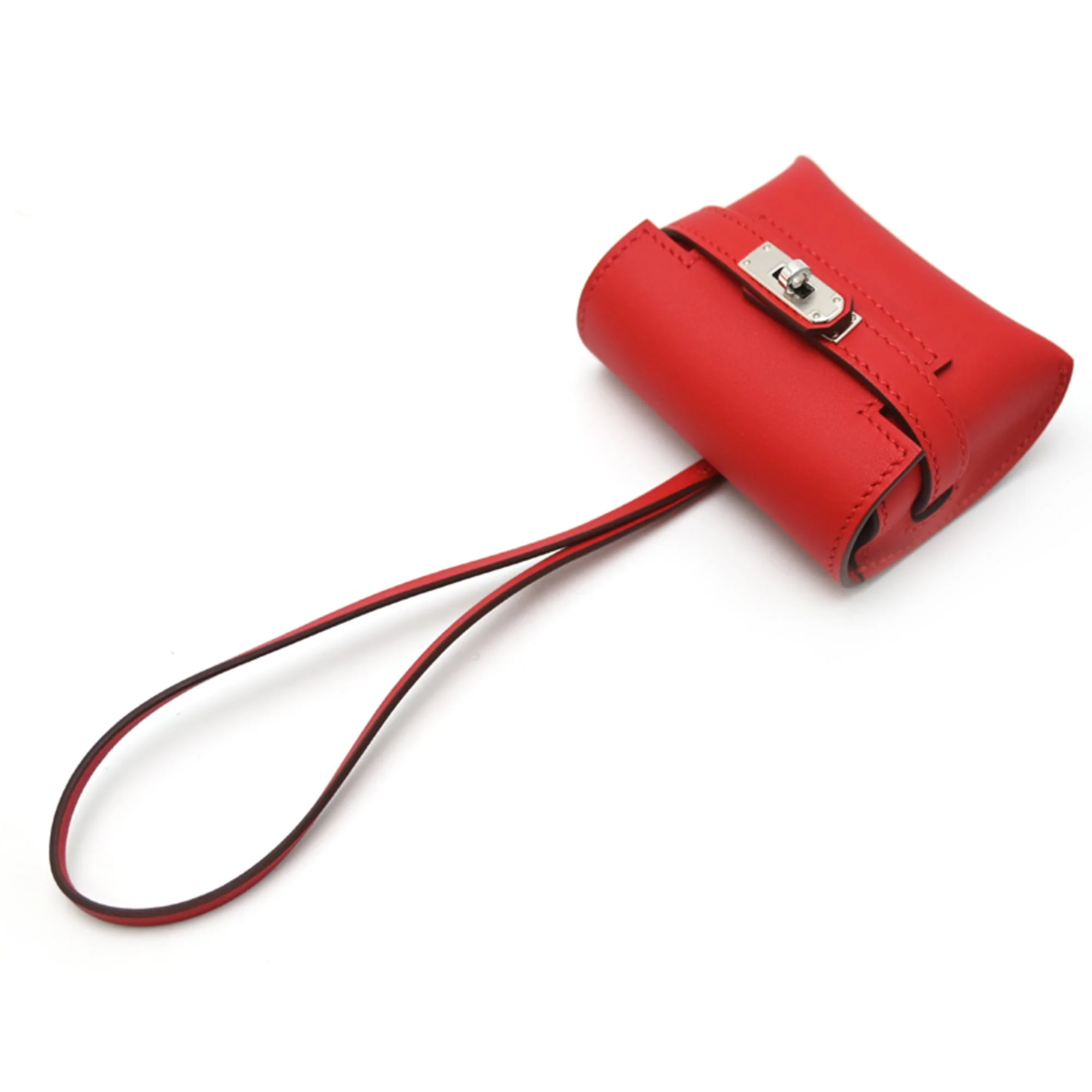 Kelly Charm Swift Leather Rouge Ladew Palladium Hardware Handbag Charm - Image 3