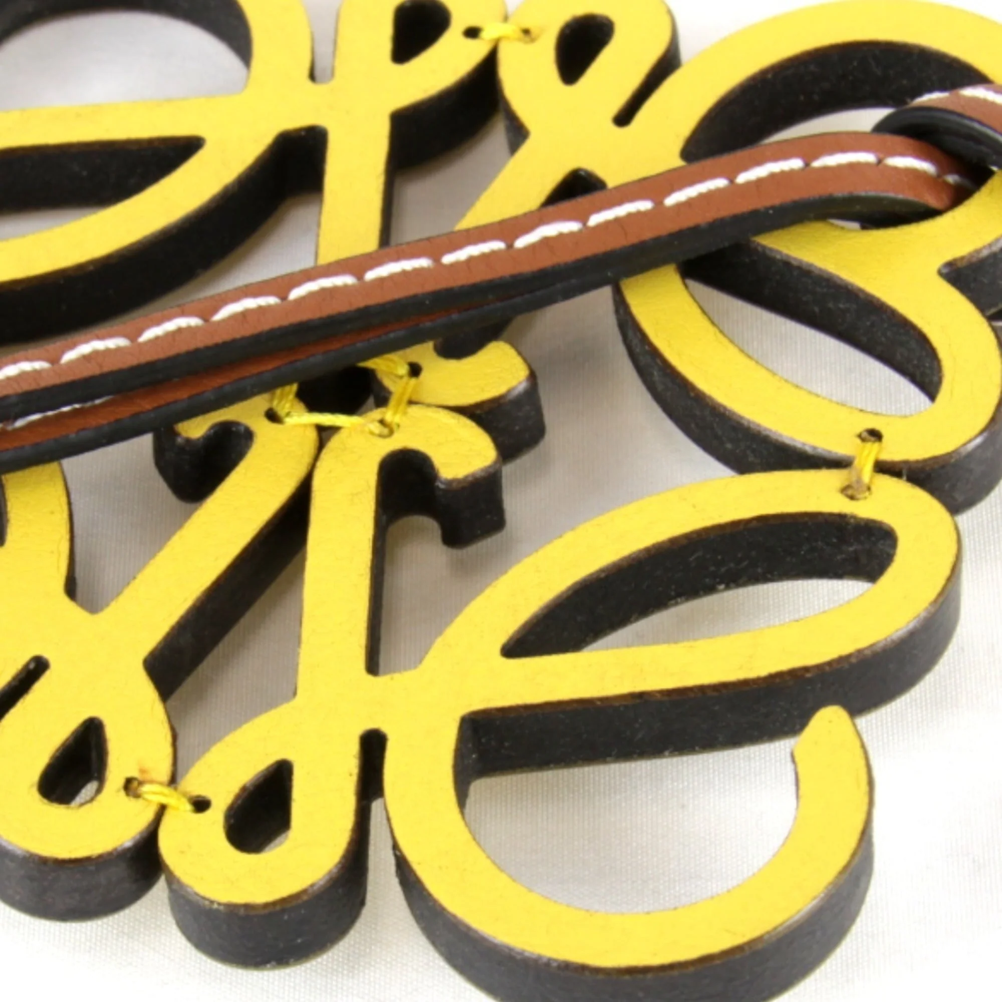 Charm Leather Yellow Handbag Charm - Image 5