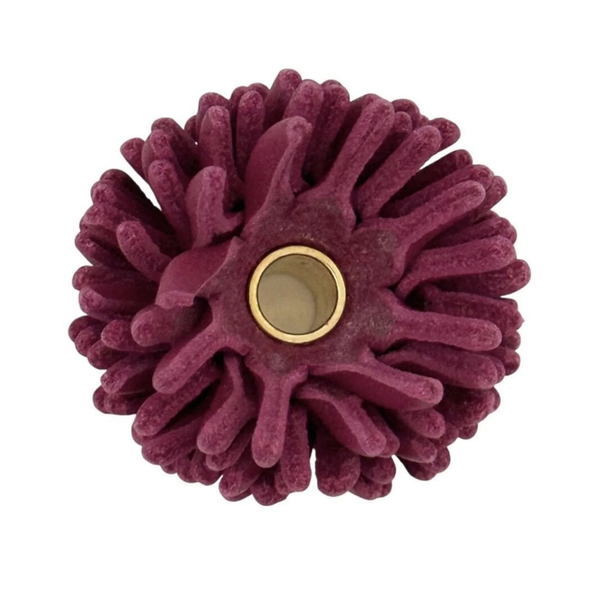 Flower Dice Charm Leather and Metal Purple Red Handbag Charm - Image 6