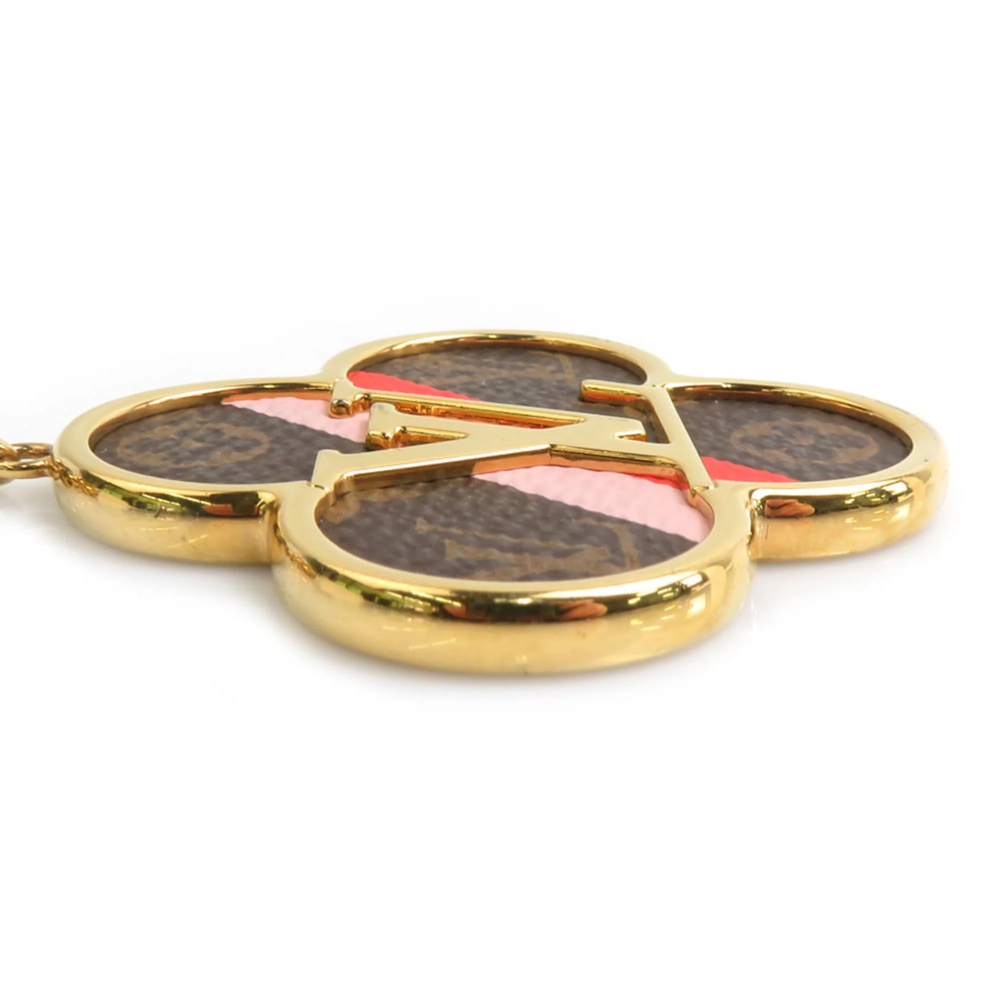 Charm Metal Brown and Gold and Pink Handbag Charm - Image 3