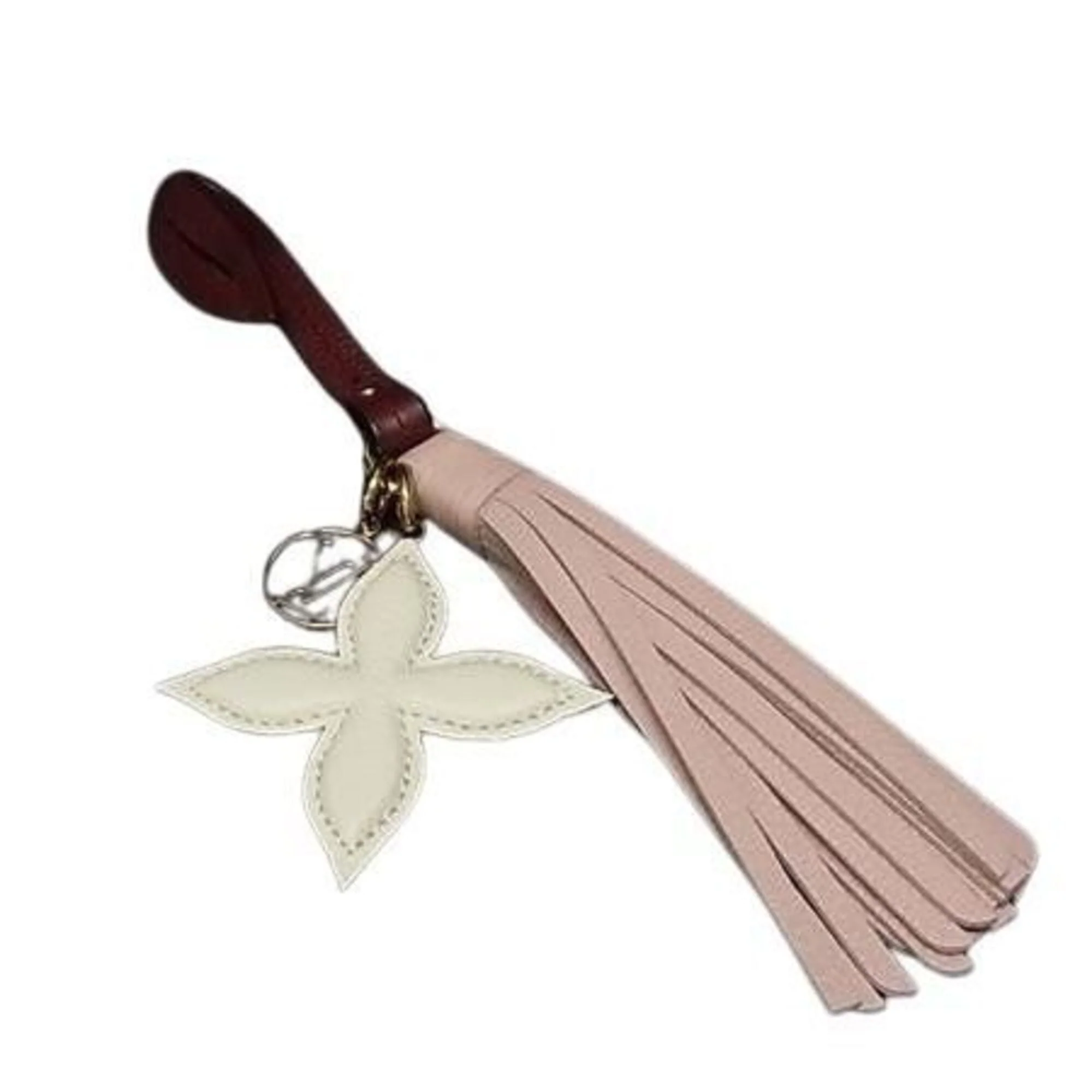 Handbag Charm Leather Pink Red White