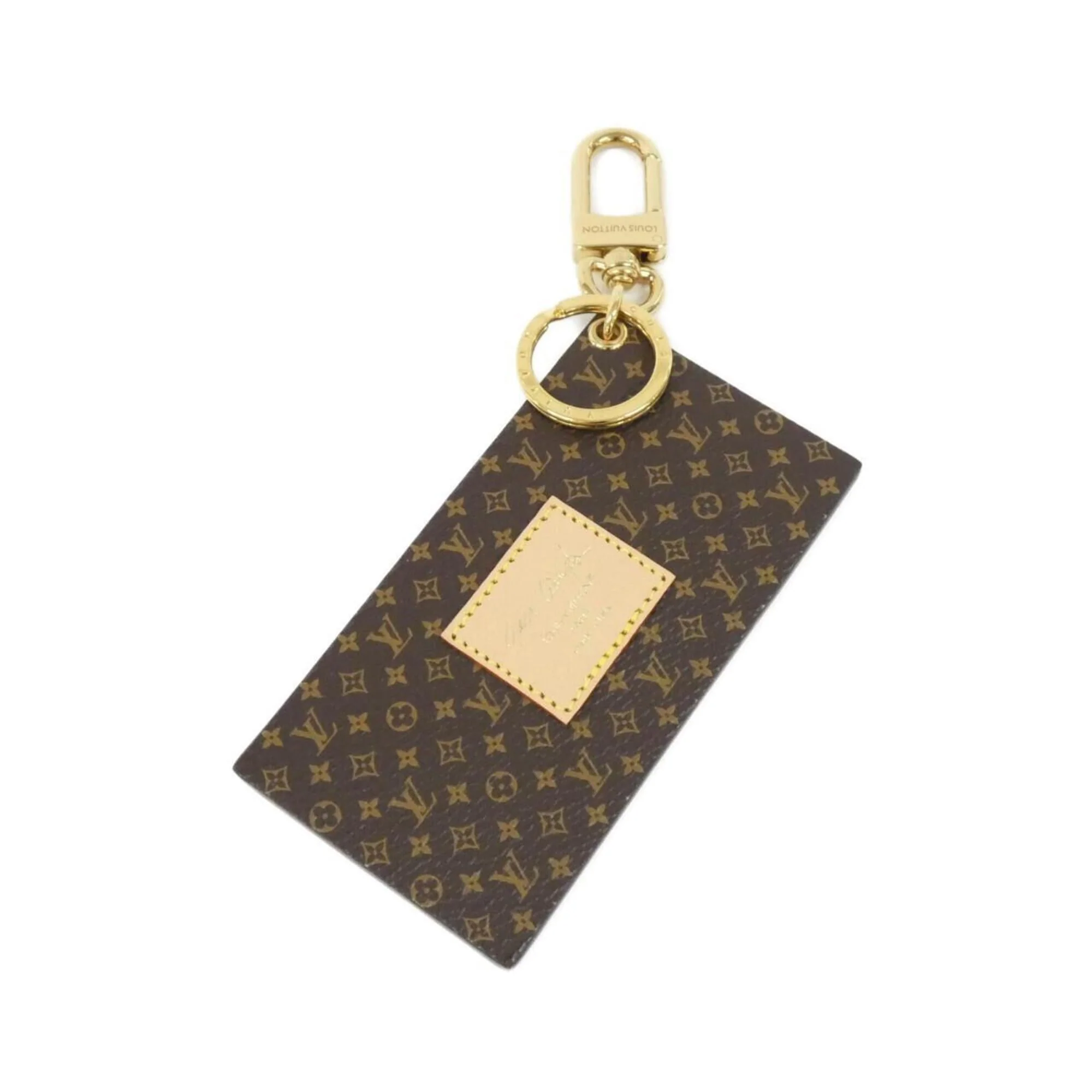 Monogram Charm Canvas and Leather Marron Handbag Charm - Image 2