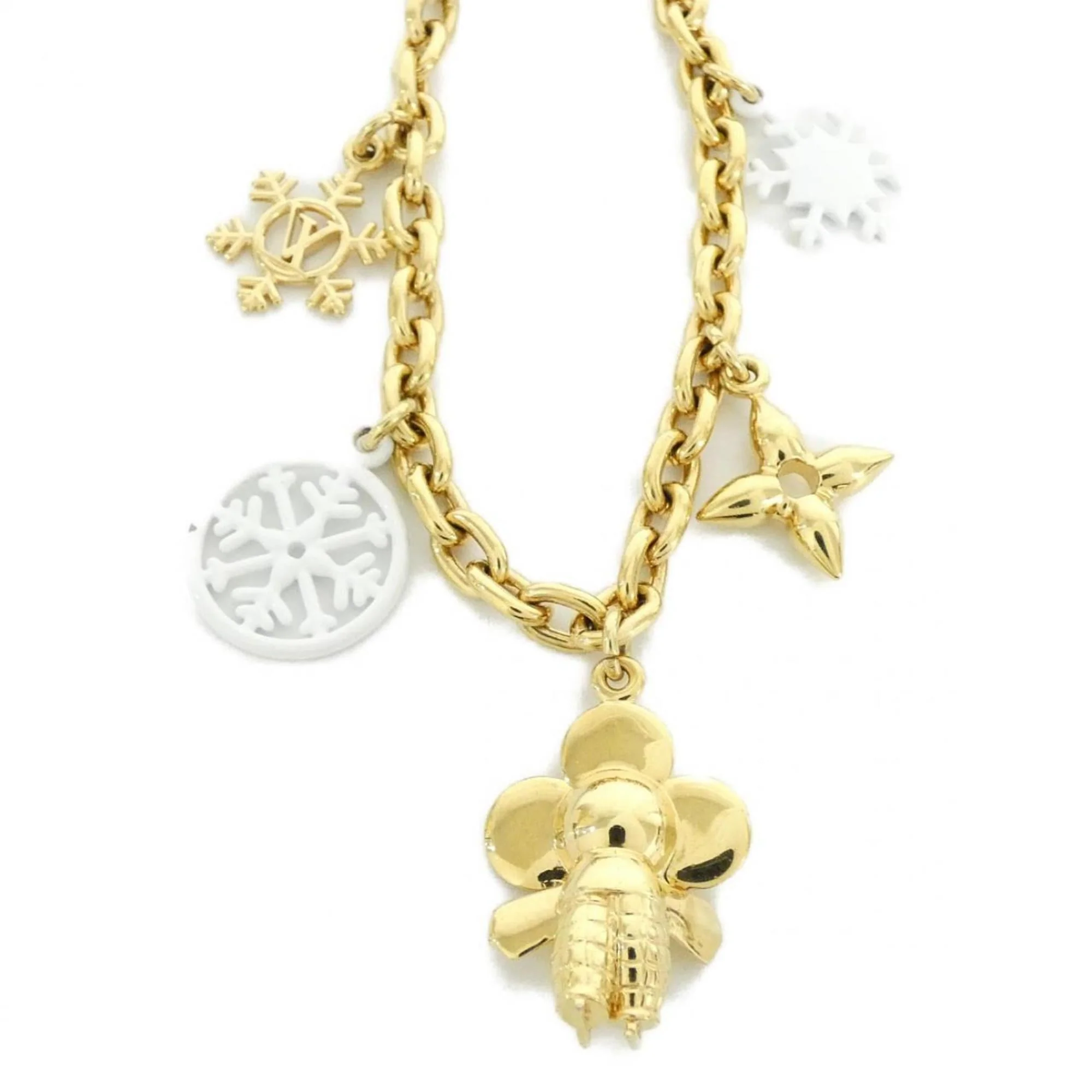 Vivienne Ice Skate Bag Charm Blanc and Gold Handbag Charm - Image 3
