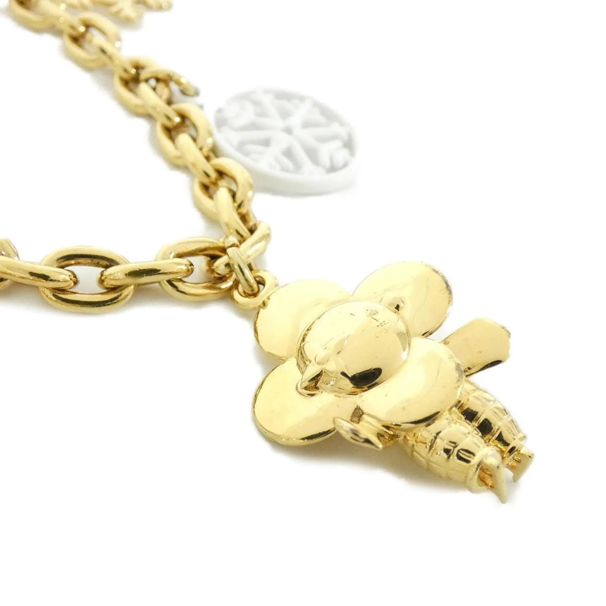 Vivienne Ice Skate Bag Charm Blanc and Gold Handbag Charm - Image 4