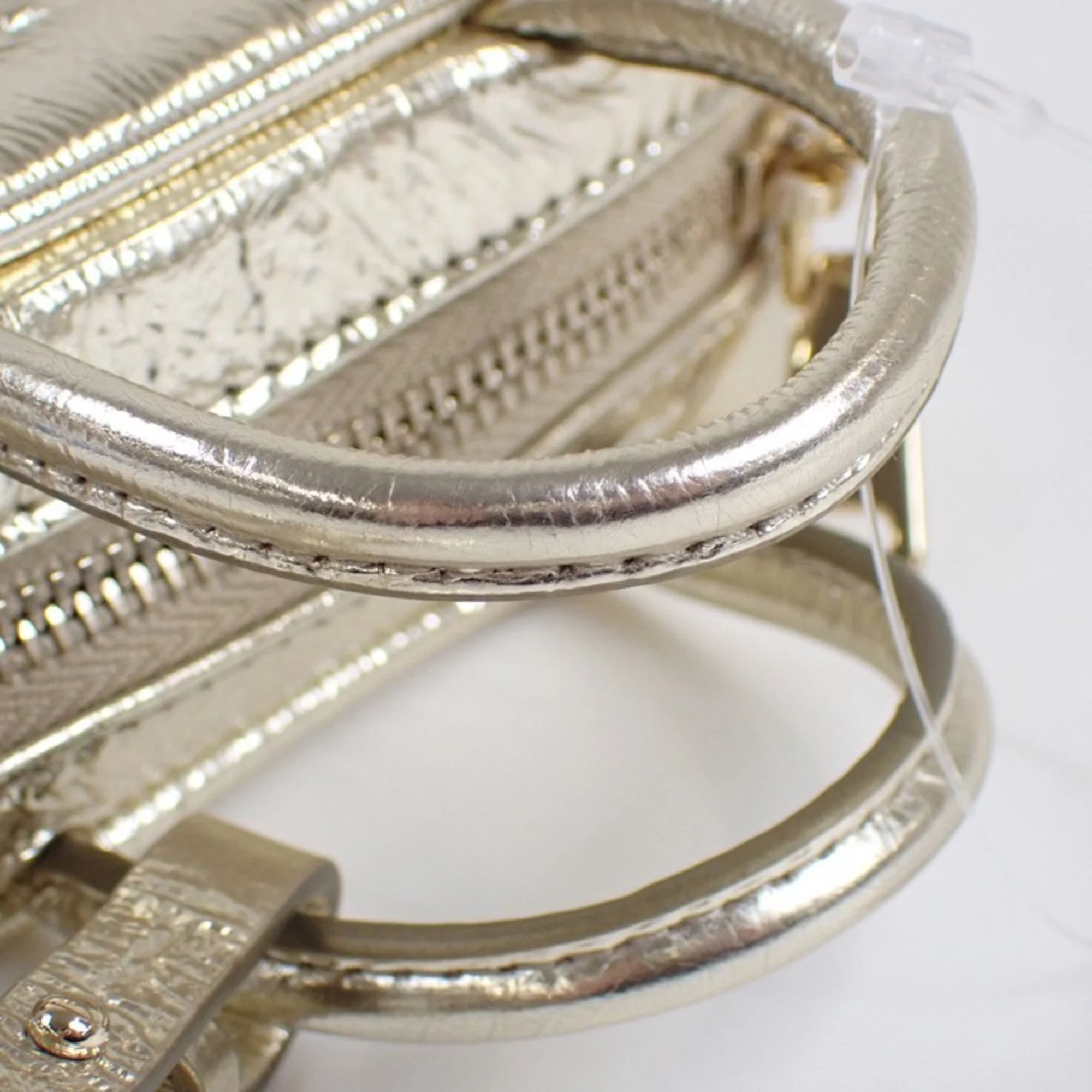 Charm Leather Gold Mini Handbag Charm - Image 6