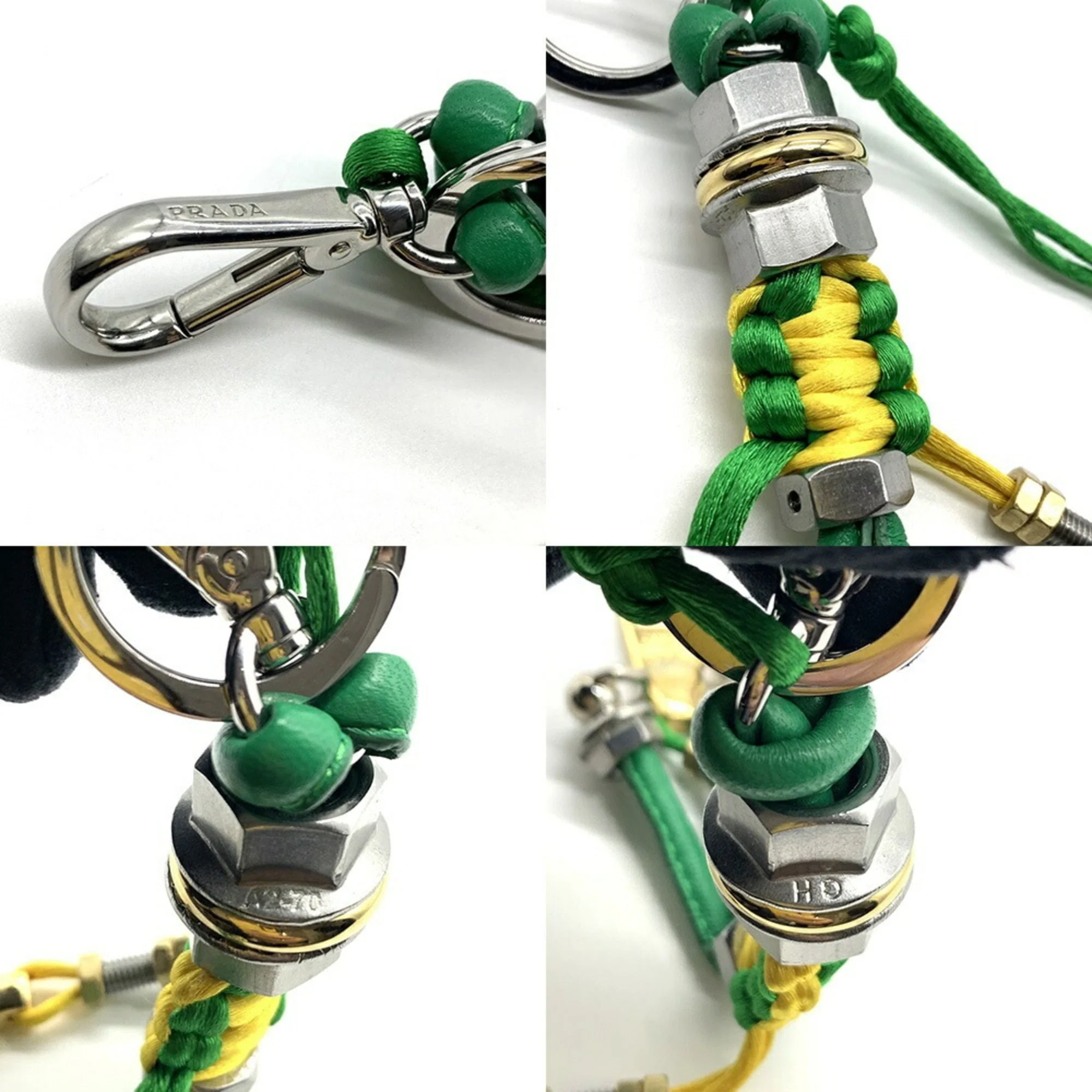 Charm Leather and Metal Green Handbag Charm - Image 4