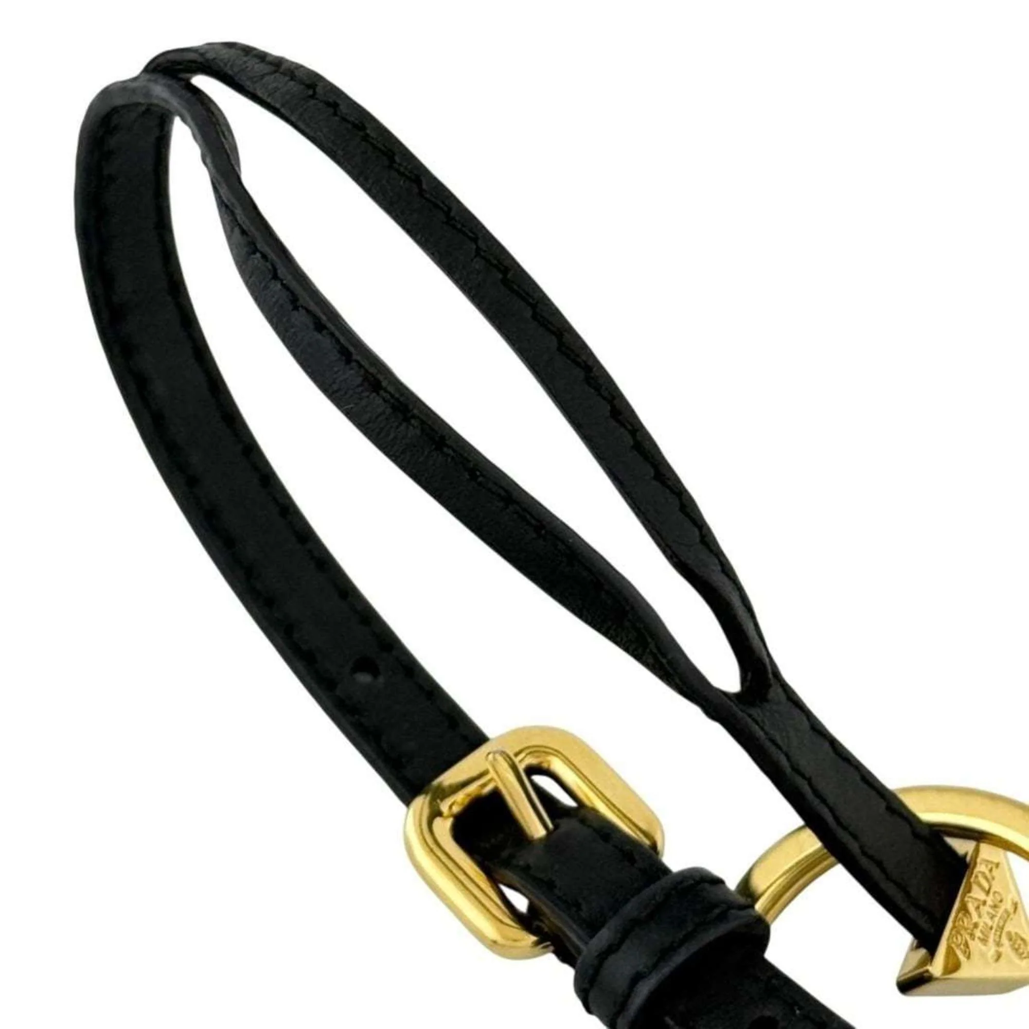 Charm Leather and Metal Strap Mirror Bee Motif Handbag Charm - Image 6