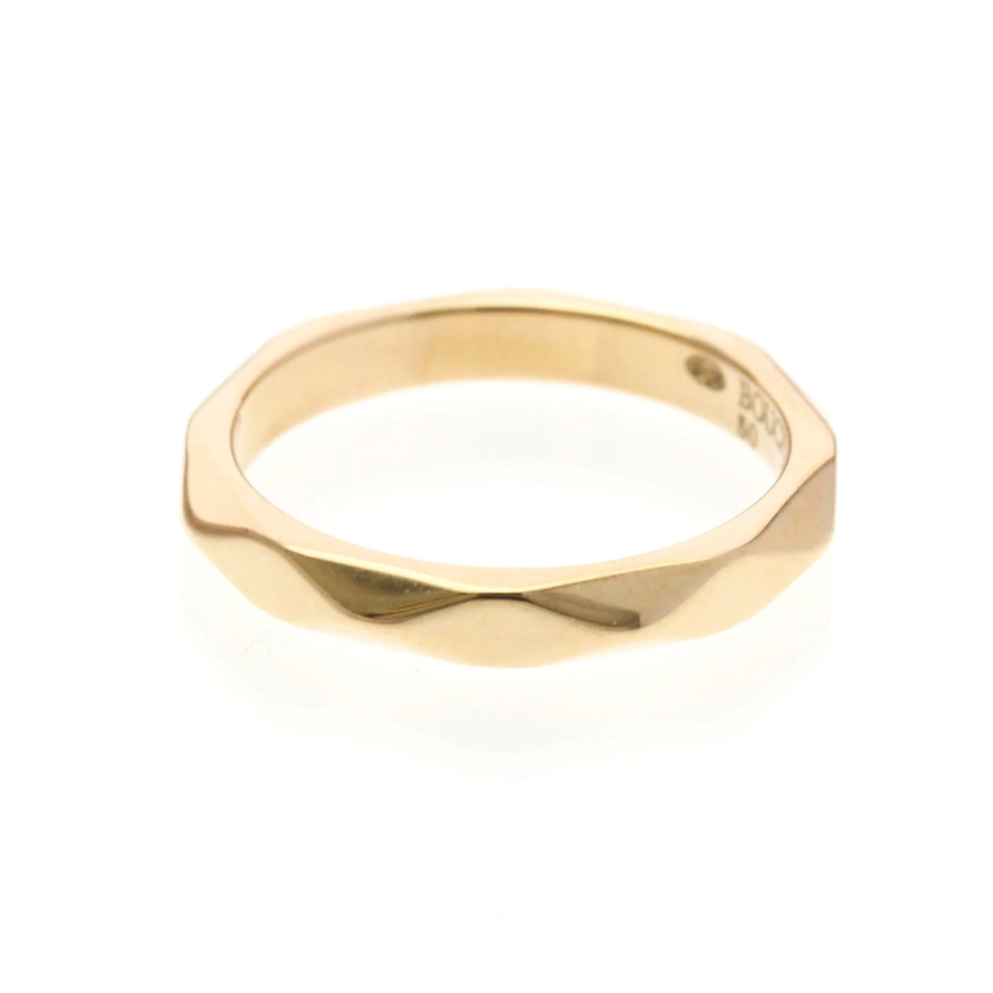 Faceted Band Ring 18K Rose Gold with Diamond - Image 3