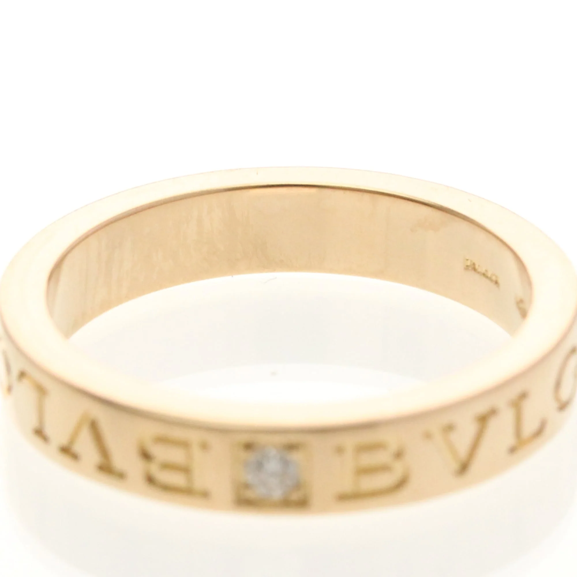 Band Ring 18K Rose Gold With Diamond - Image 5
