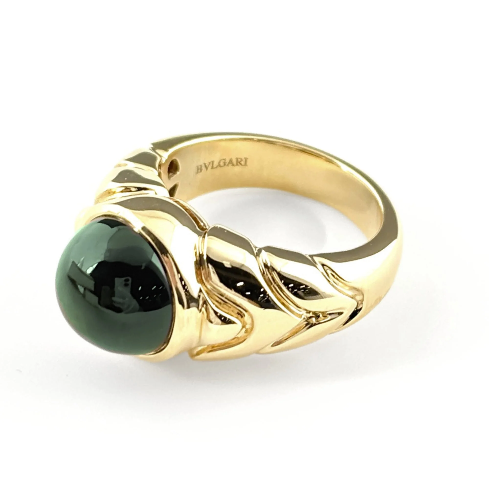 Band Ring 18K Yellow Gold with Tourmaline - Image 3