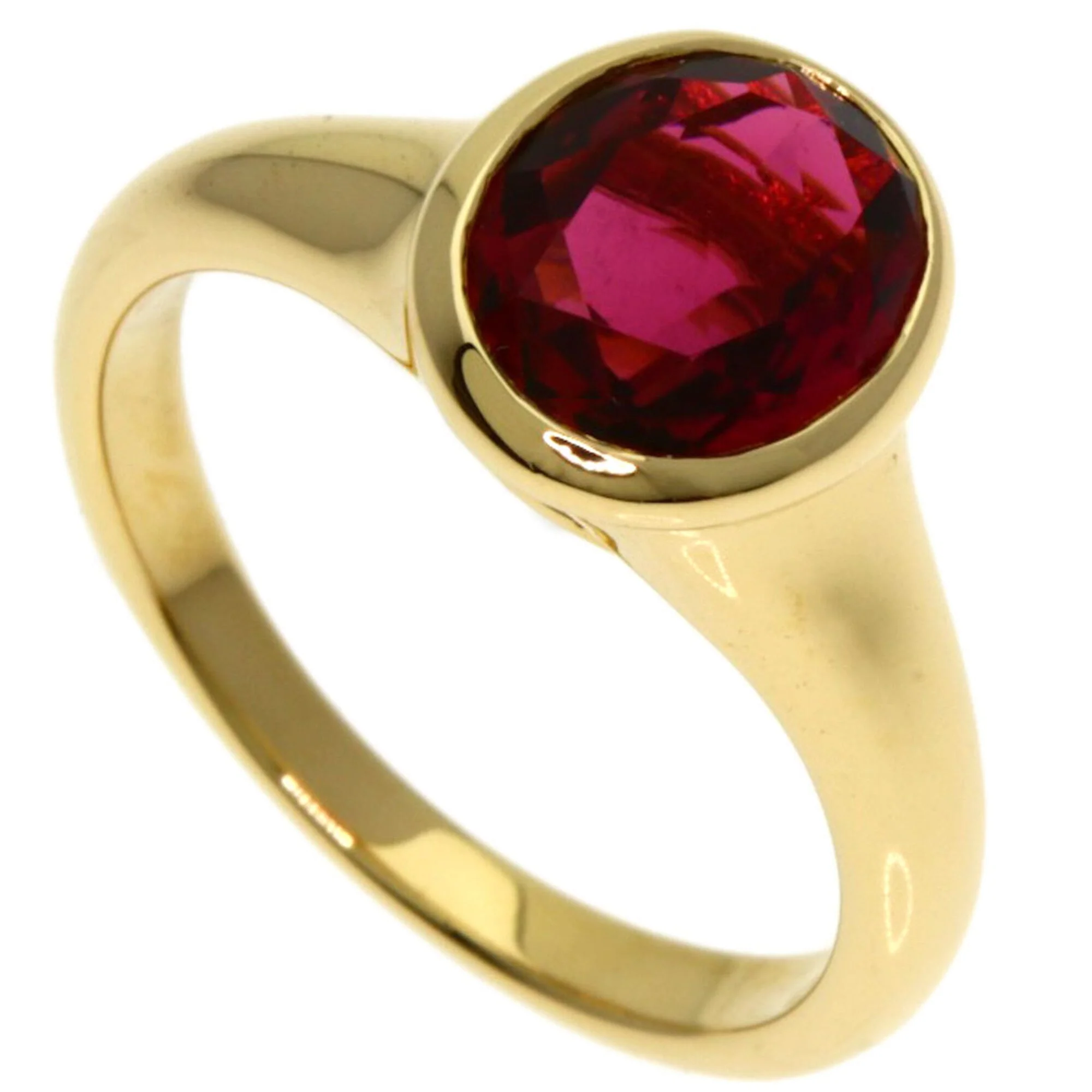 Band Ring 18K Yellow Gold with Tourmaline