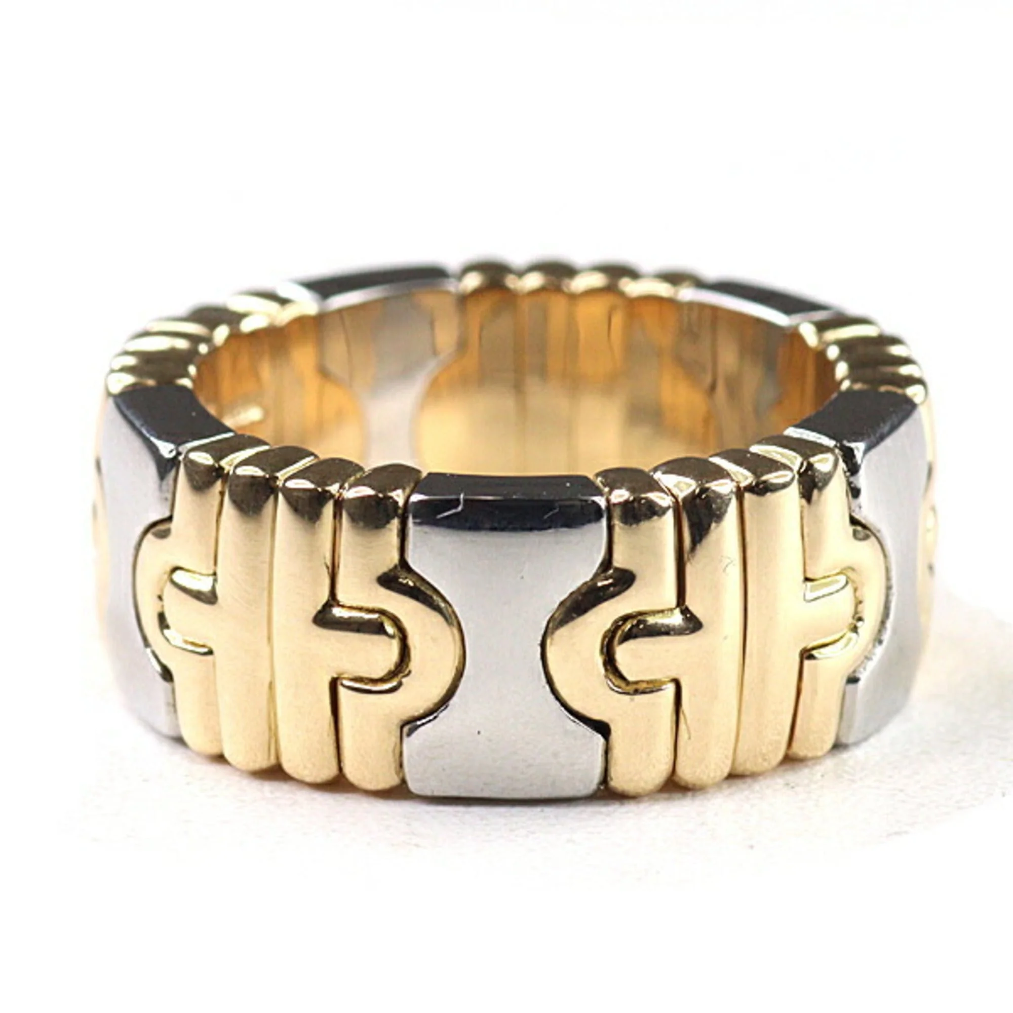 Band Ring Sterling Silver and 18K Yellow Gold