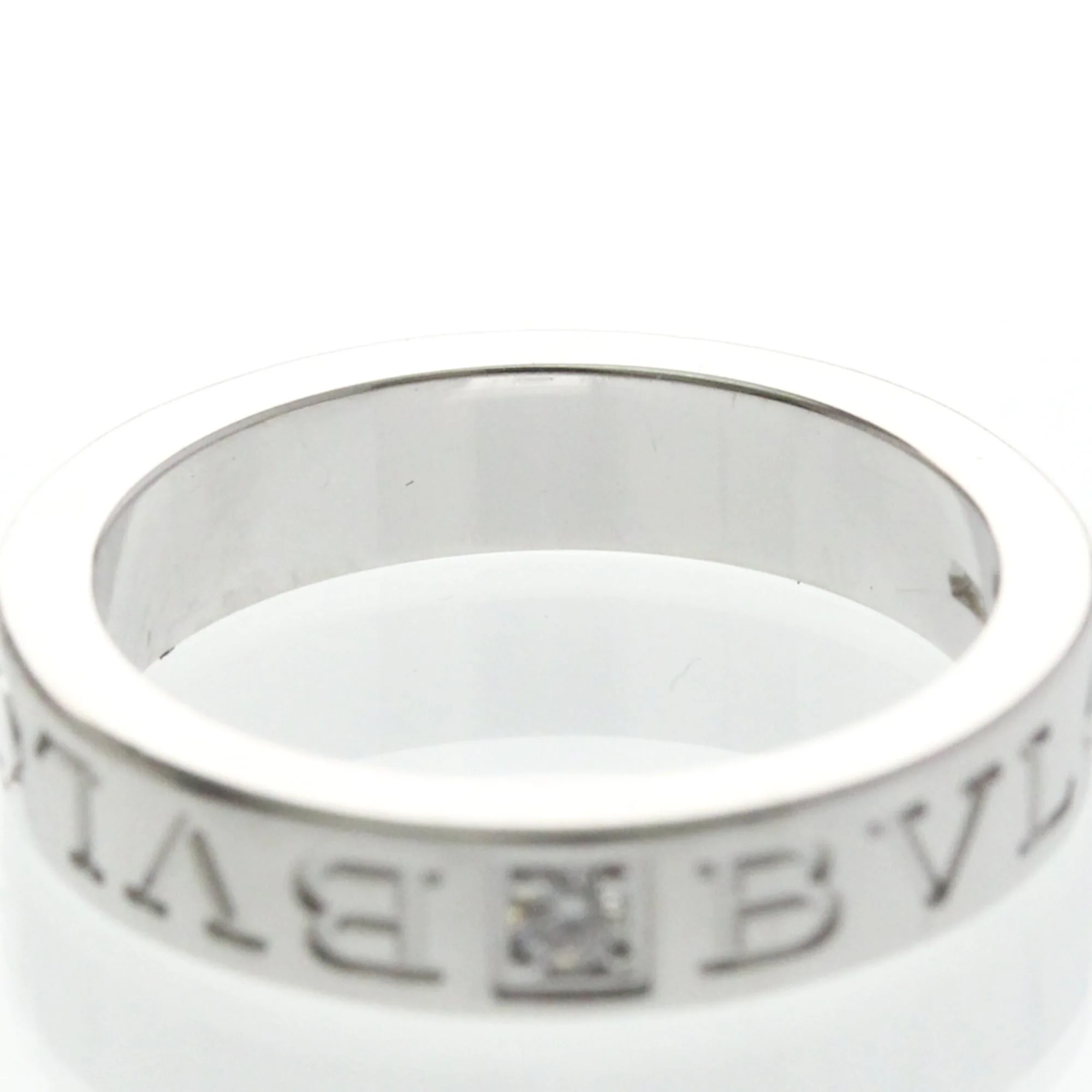 One Band Ring 18K White Gold with Diamond - Image 5