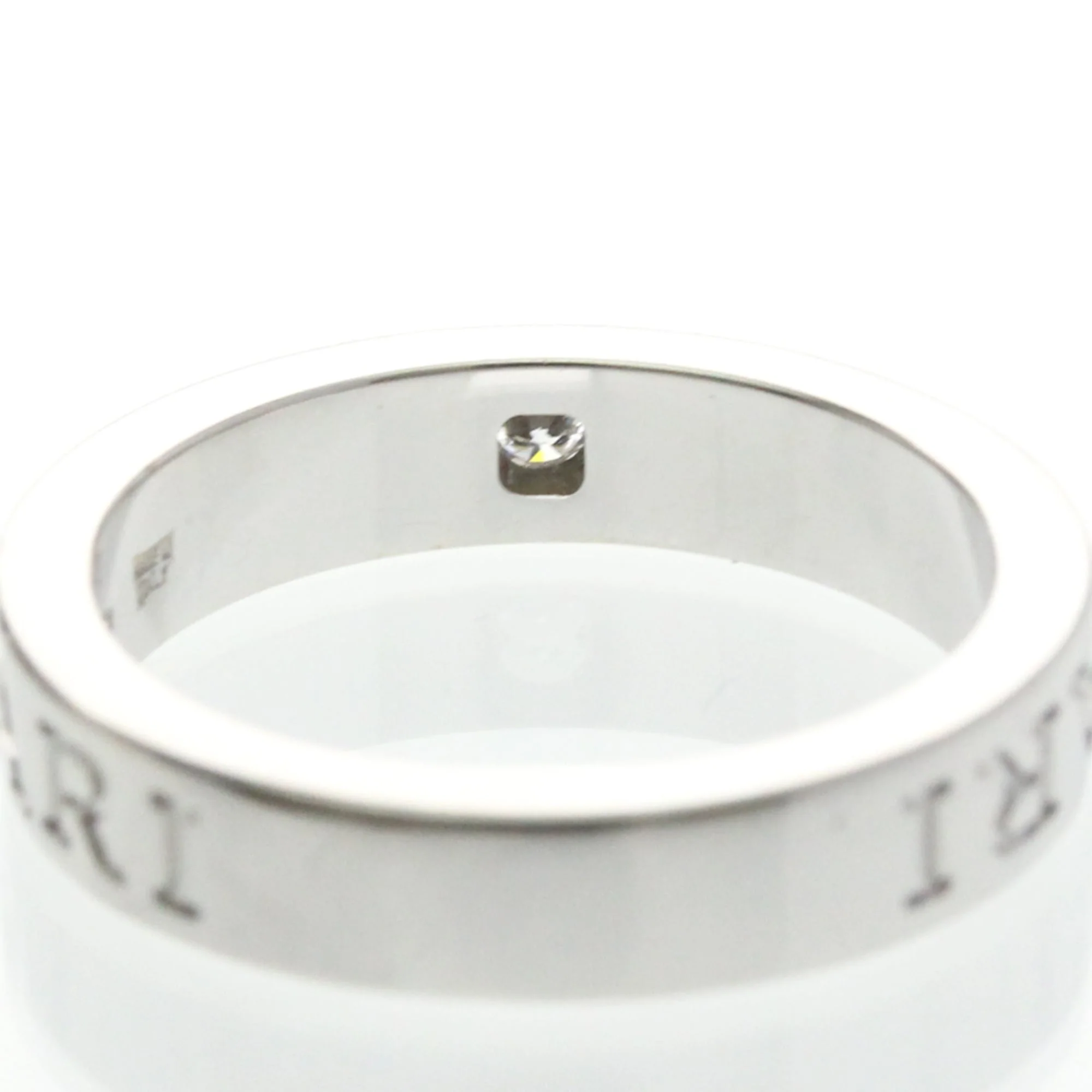 One Band Ring 18K White Gold with Diamond - Image 7