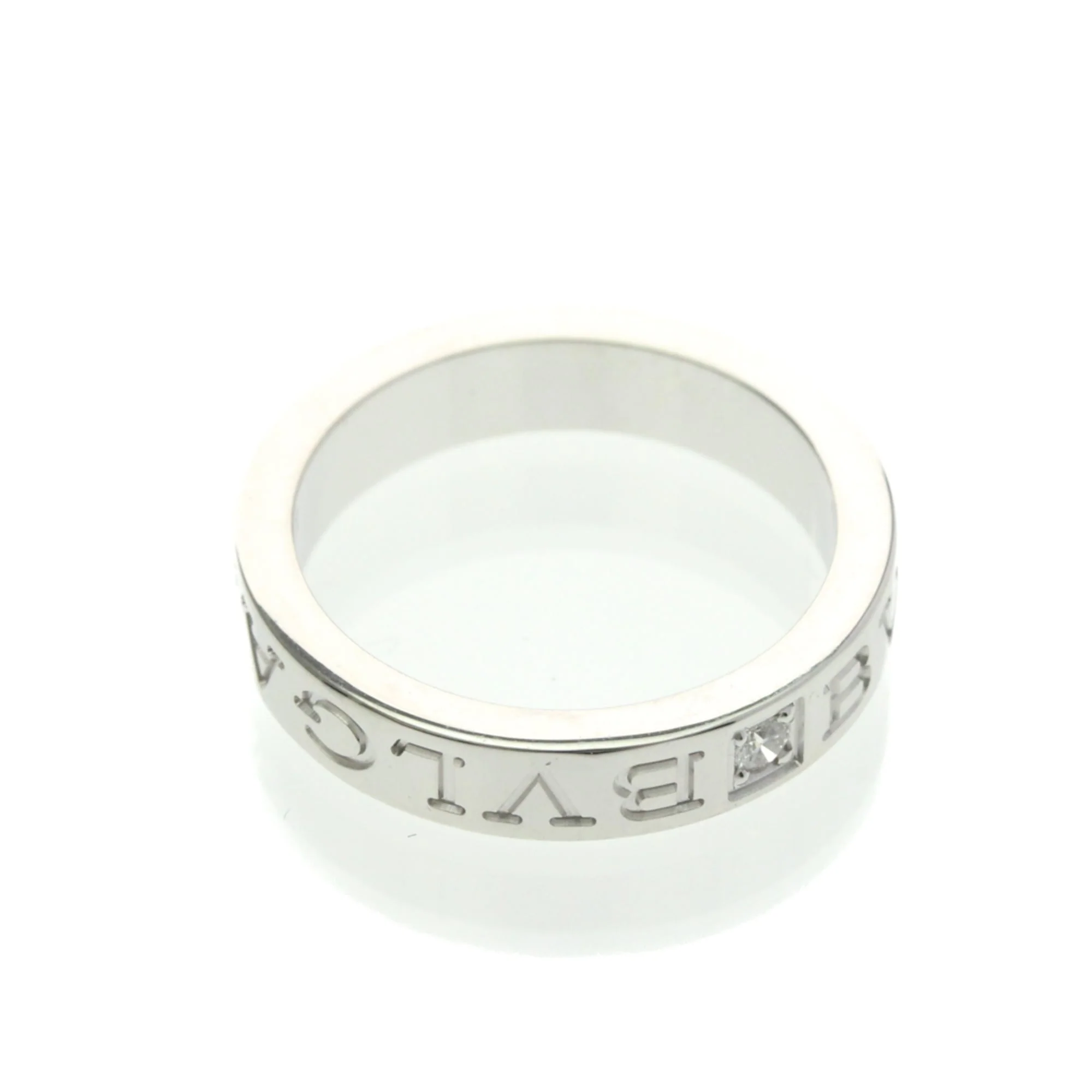 One Band Ring 18K White Gold with Diamond - Image 9