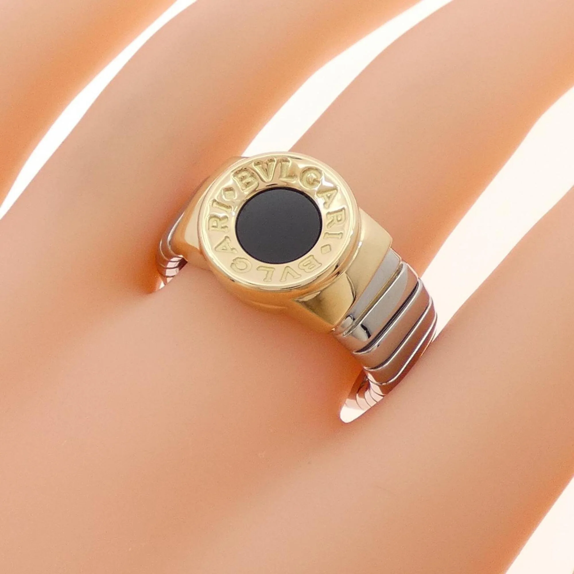 One Band Ring Stainless Steel and 18K Yellow Gold - Image 5