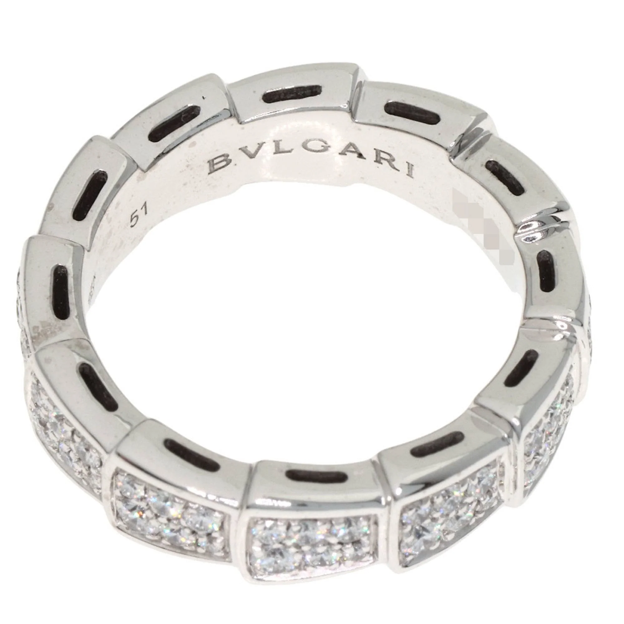 Serpenti Ring 18K White Gold with Diamonds - Image 4