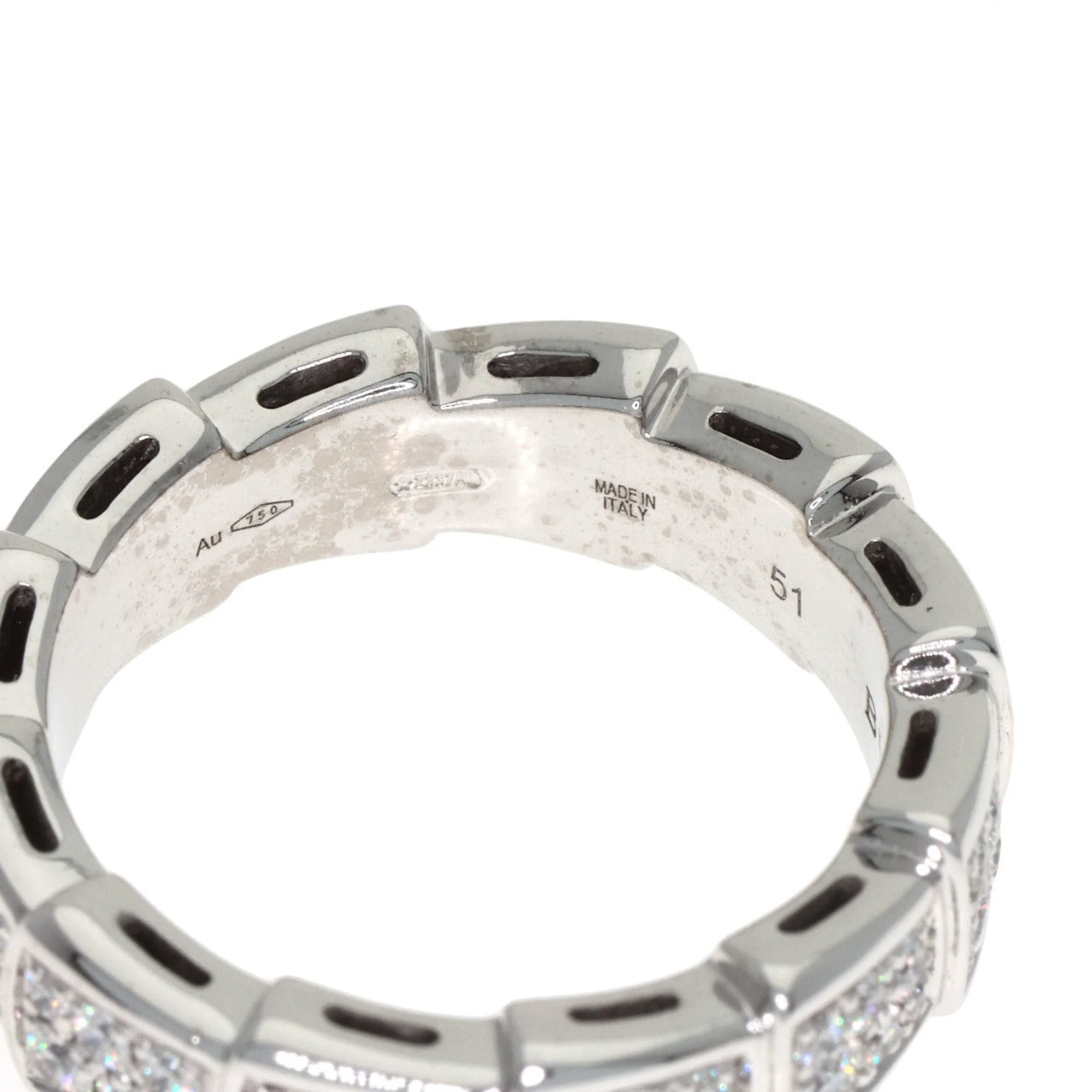 Serpenti Ring 18K White Gold with Diamonds - Image 6
