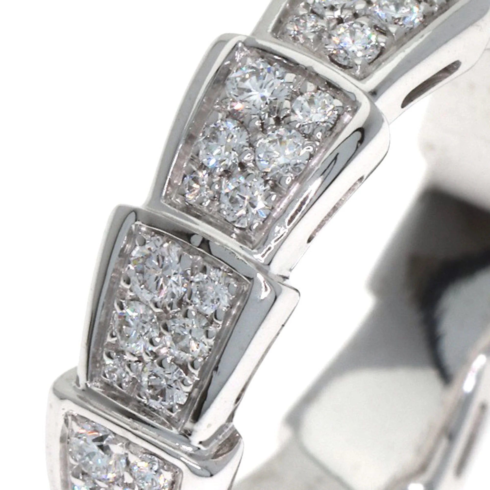 Serpenti Ring 18K White Gold with Diamonds - Image 7